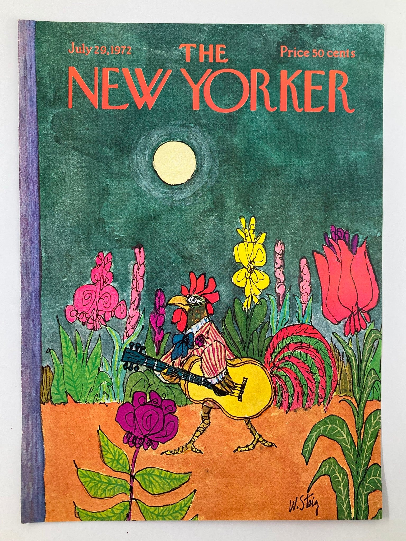 COVER ONLY The New Yorker July 29 1972 Chicken Song by William Steig No Label