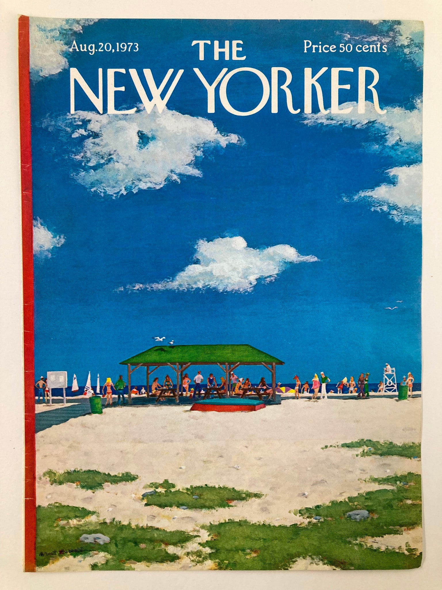 COVER ONLY The New Yorker August 20 1973 Summer by Albert Hubbell No Label