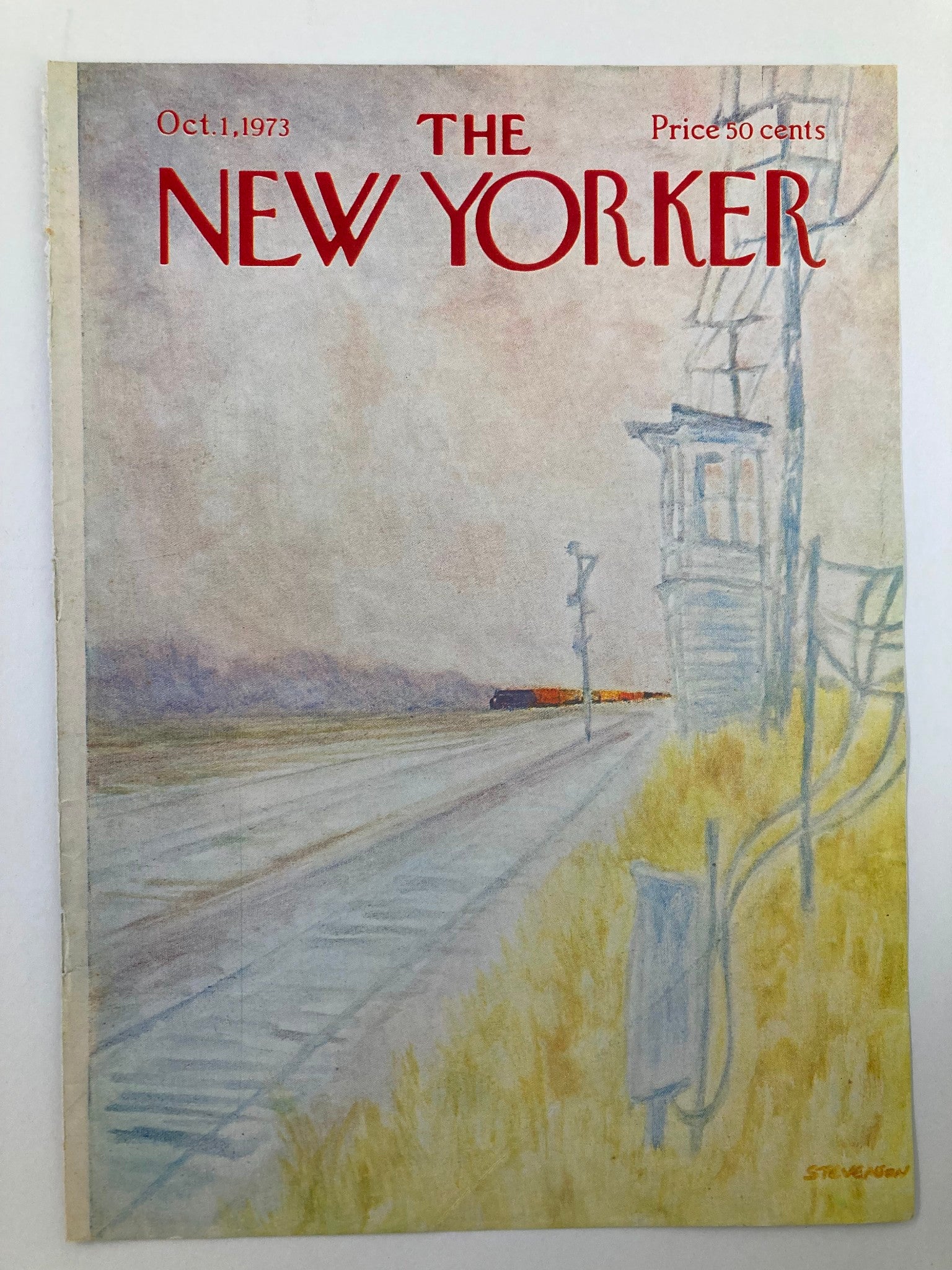 COVER ONLY The New Yorker October 1 1973 Railyway by James Stevenson No Label