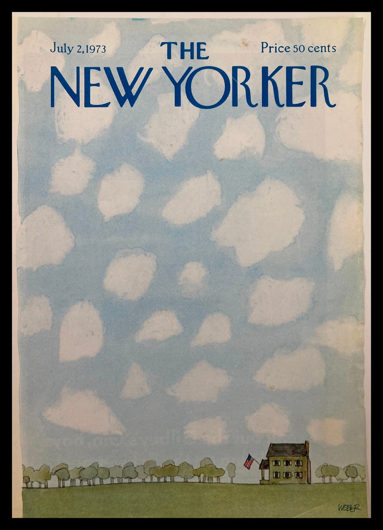 COVER ONLY The New Yorker July 2 1973 Veteran Home by Robert Weber No Label