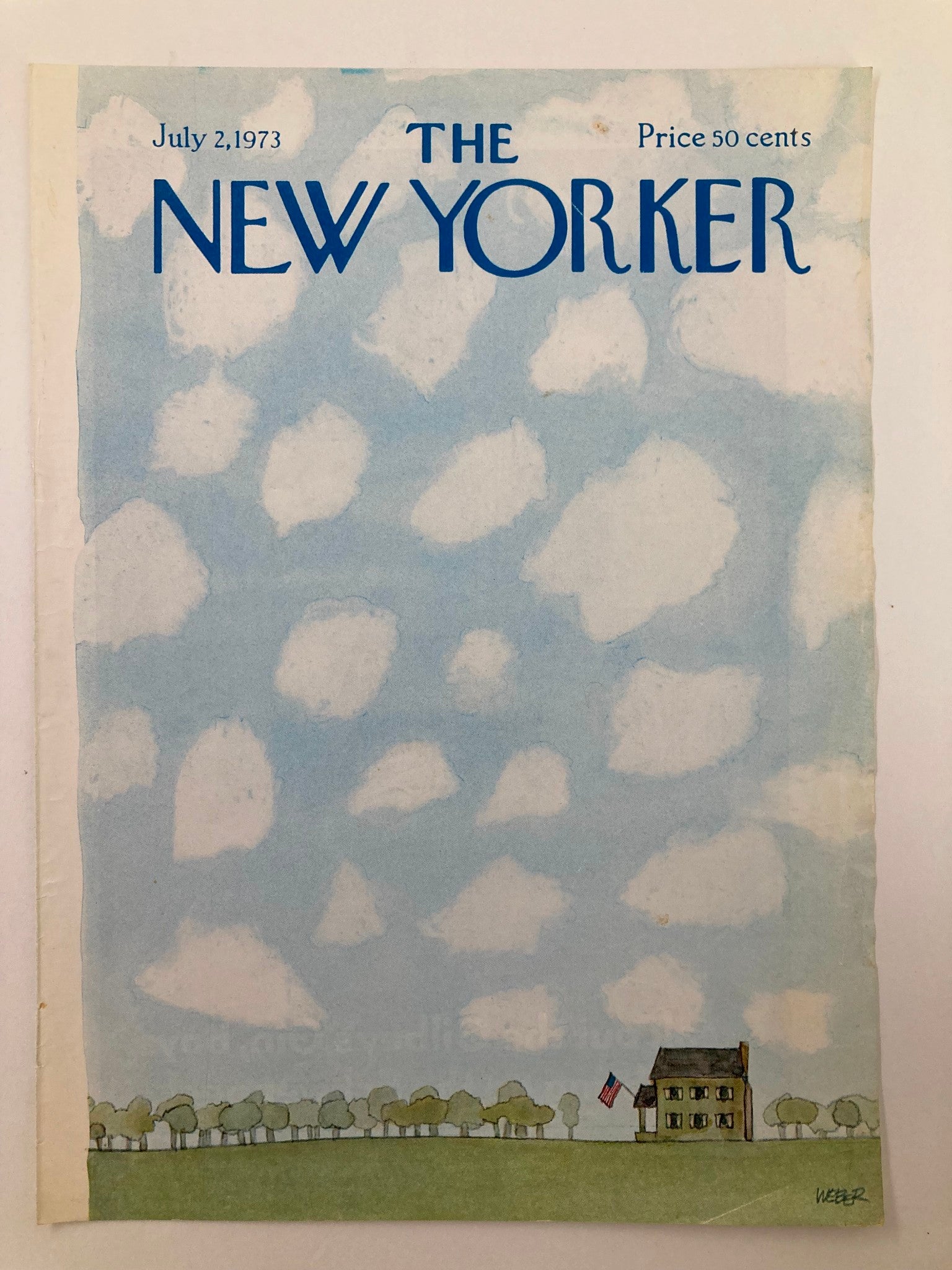 COVER ONLY The New Yorker July 2 1973 Veteran Home by Robert Weber No Label