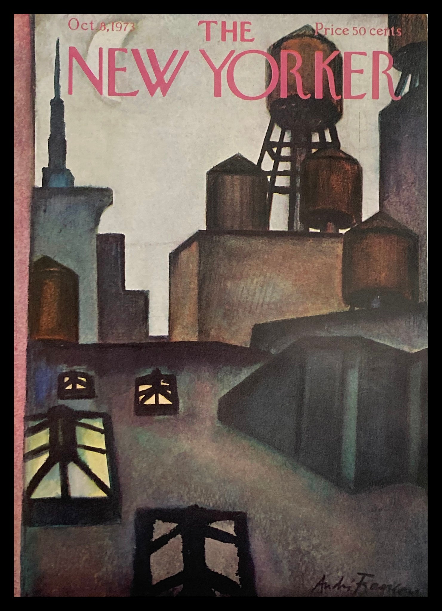 COVER ONLY The New Yorker October 8 1973 Sunroof by Andrei Francois No Label