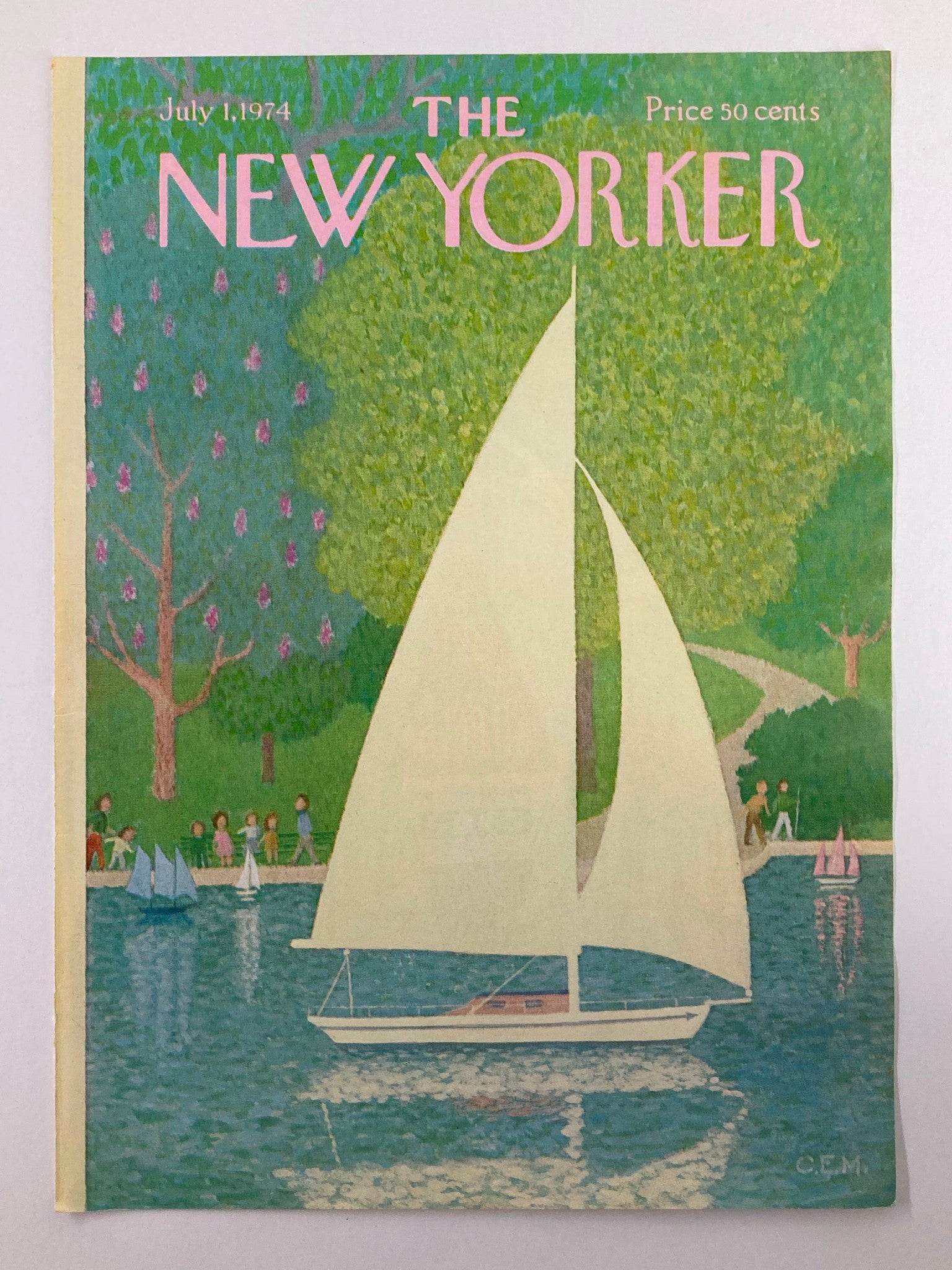 COVER ONLY The New Yorker July 1 1974 Toy Boat by Charles E. Martin No Label