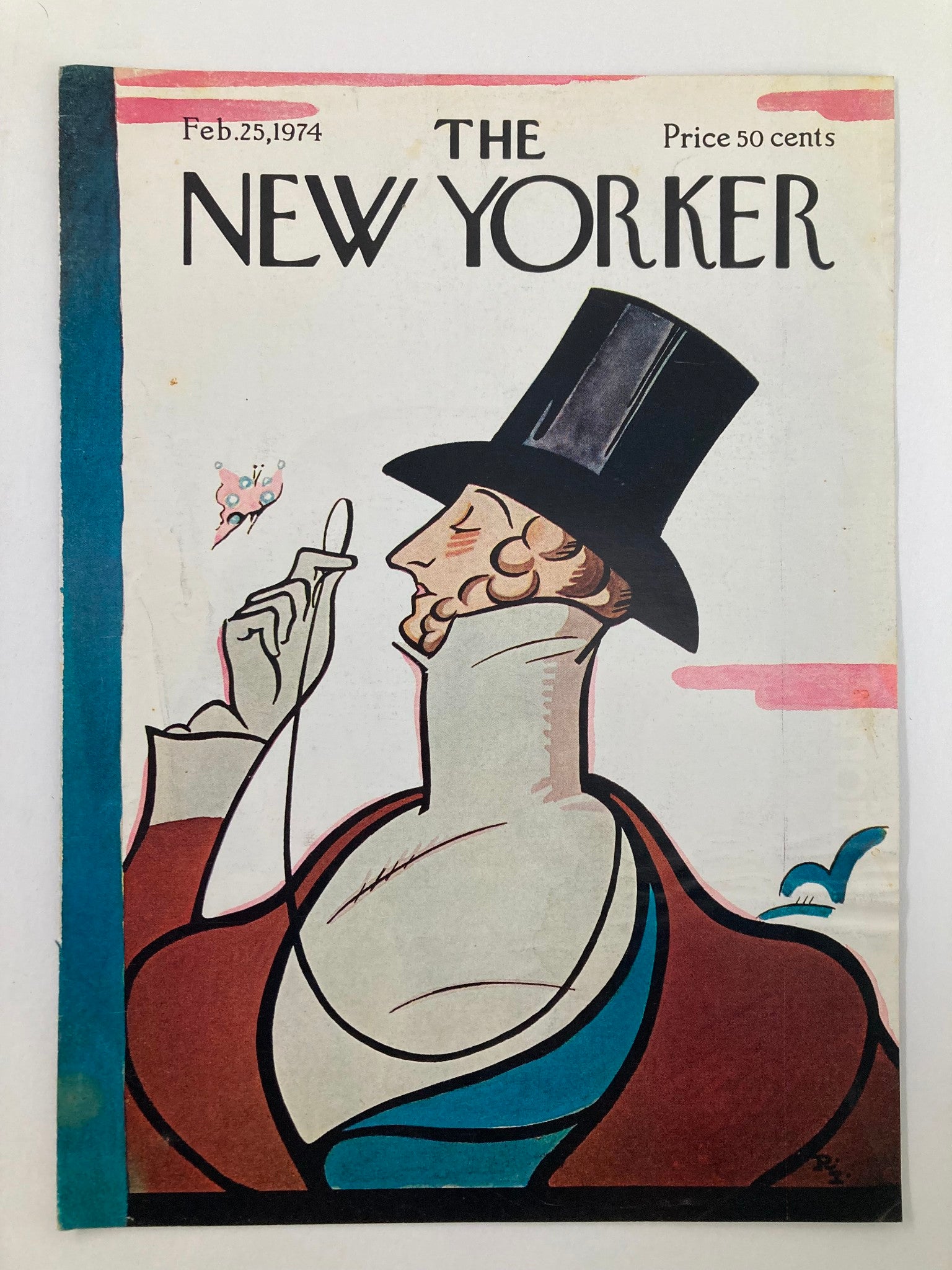 COVER ONLY The New Yorker February 25 1974 Game Master Eustace by Irvin No Label