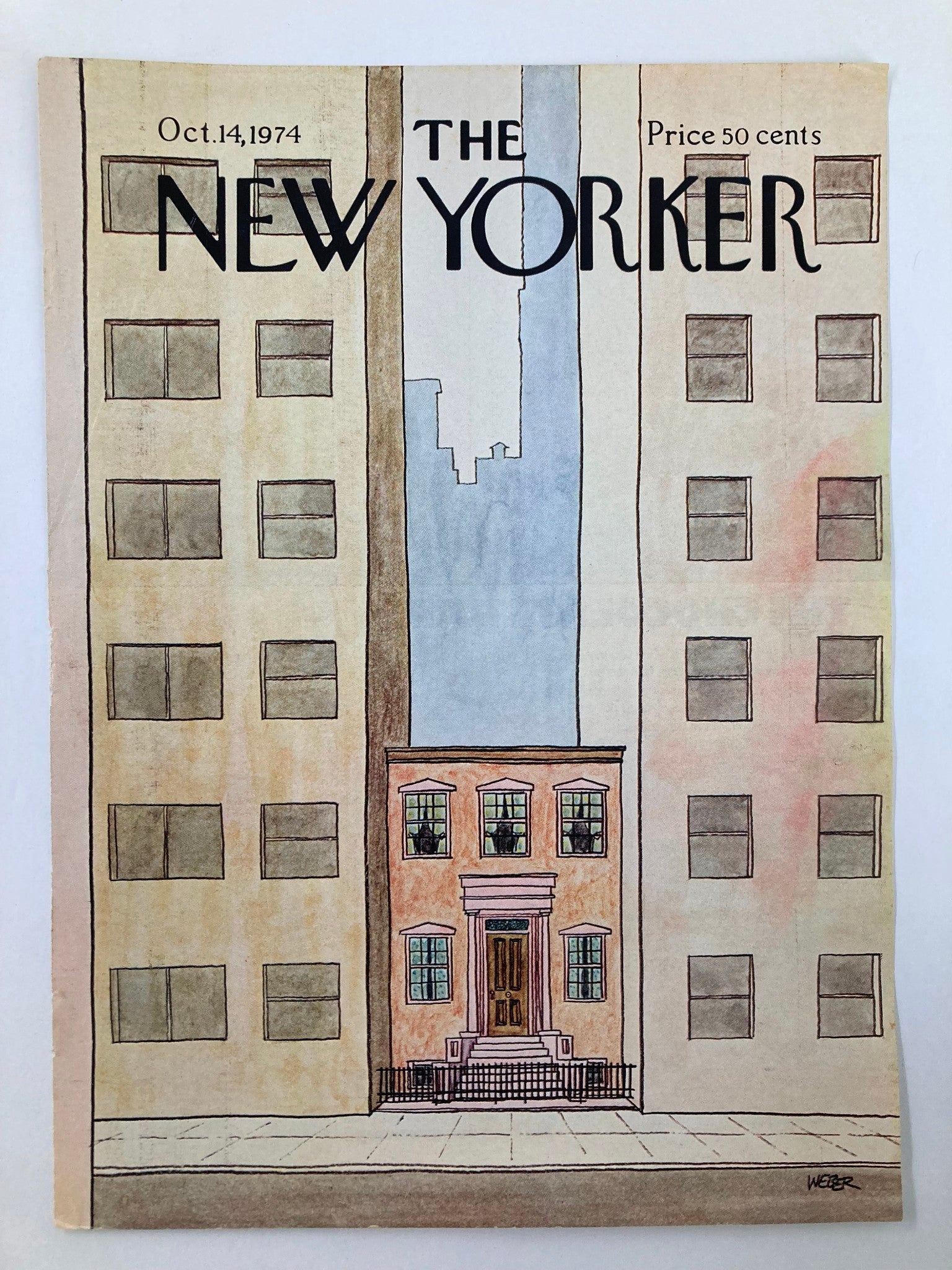 COVER ONLY The New Yorker October 14 1974 Stuart's House by Weber No Label