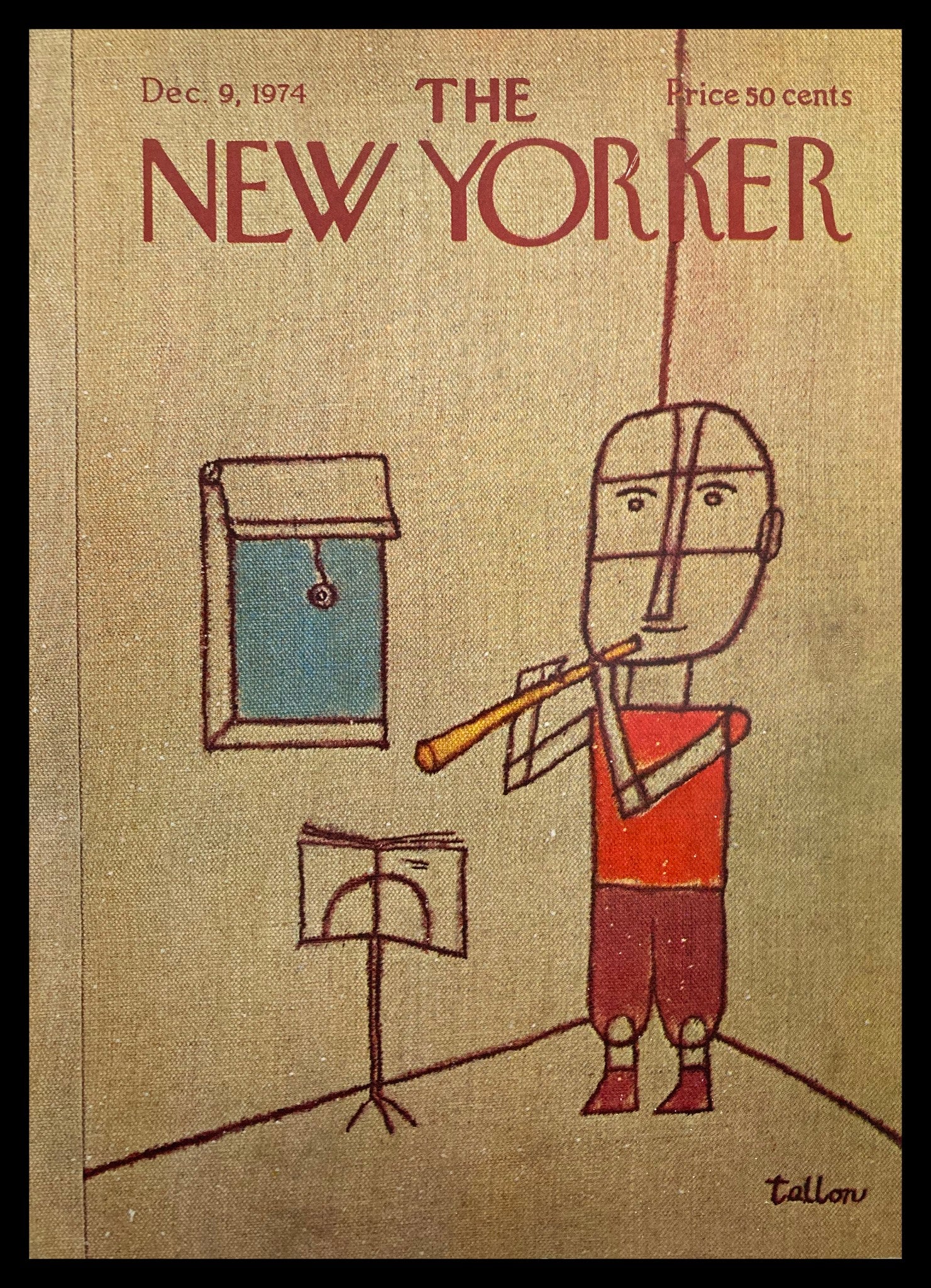 COVER ONLY The New Yorker December 9 1974 Practice More by R. Tallon No Label