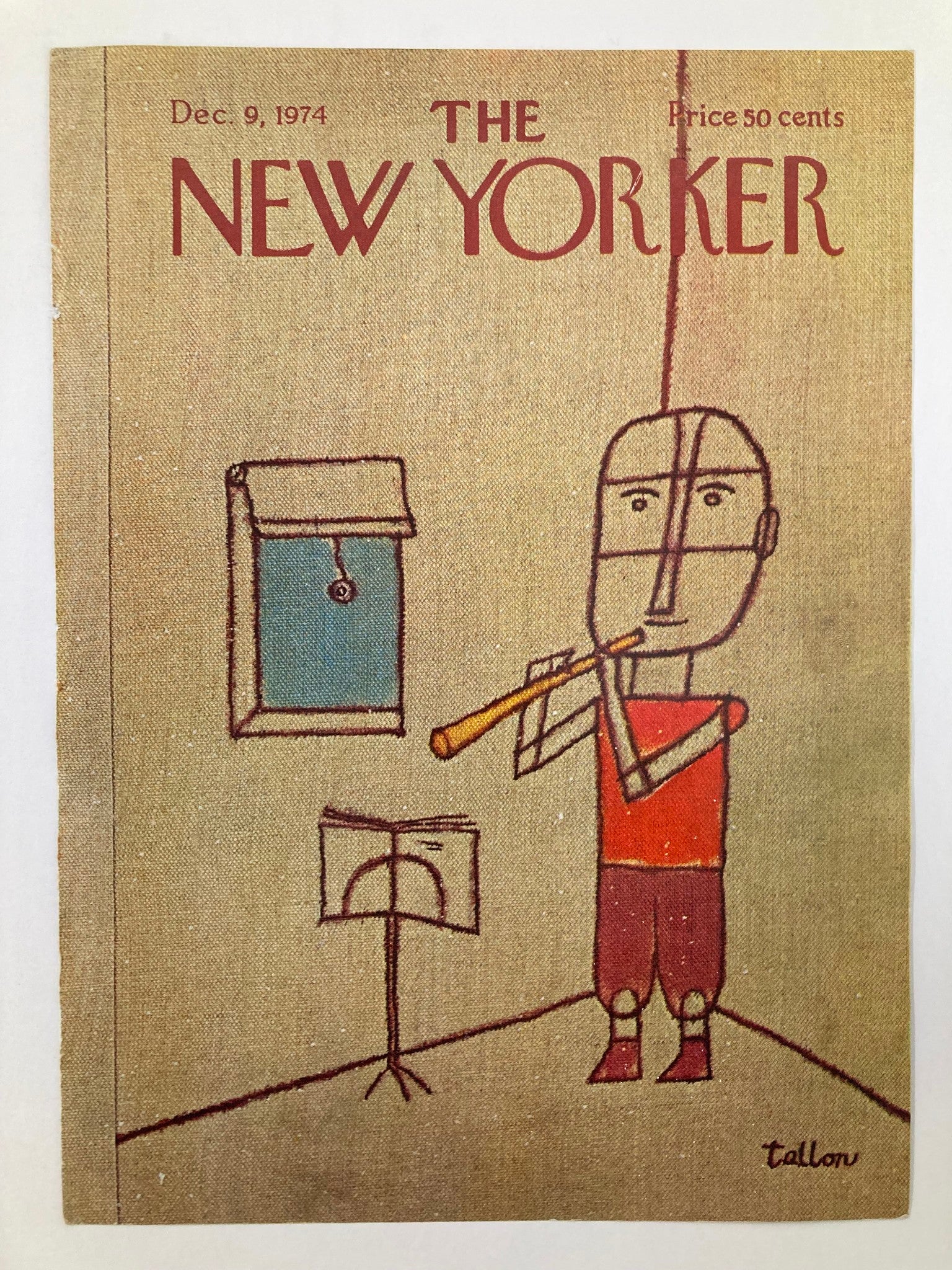 COVER ONLY The New Yorker December 9 1974 Practice More by R. Tallon No Label