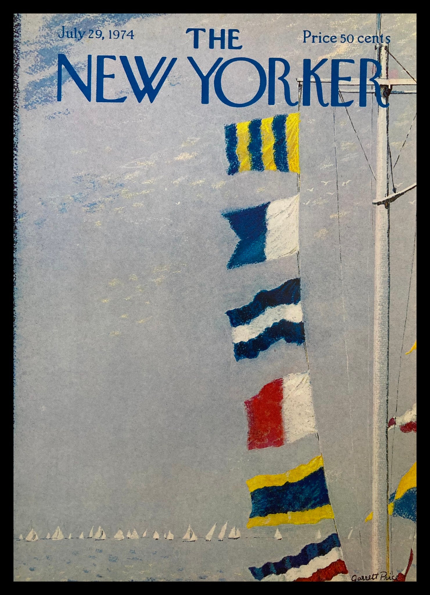 COVER ONLY The New Yorker July 29 1974 Sail Away by Garrett Price No Label