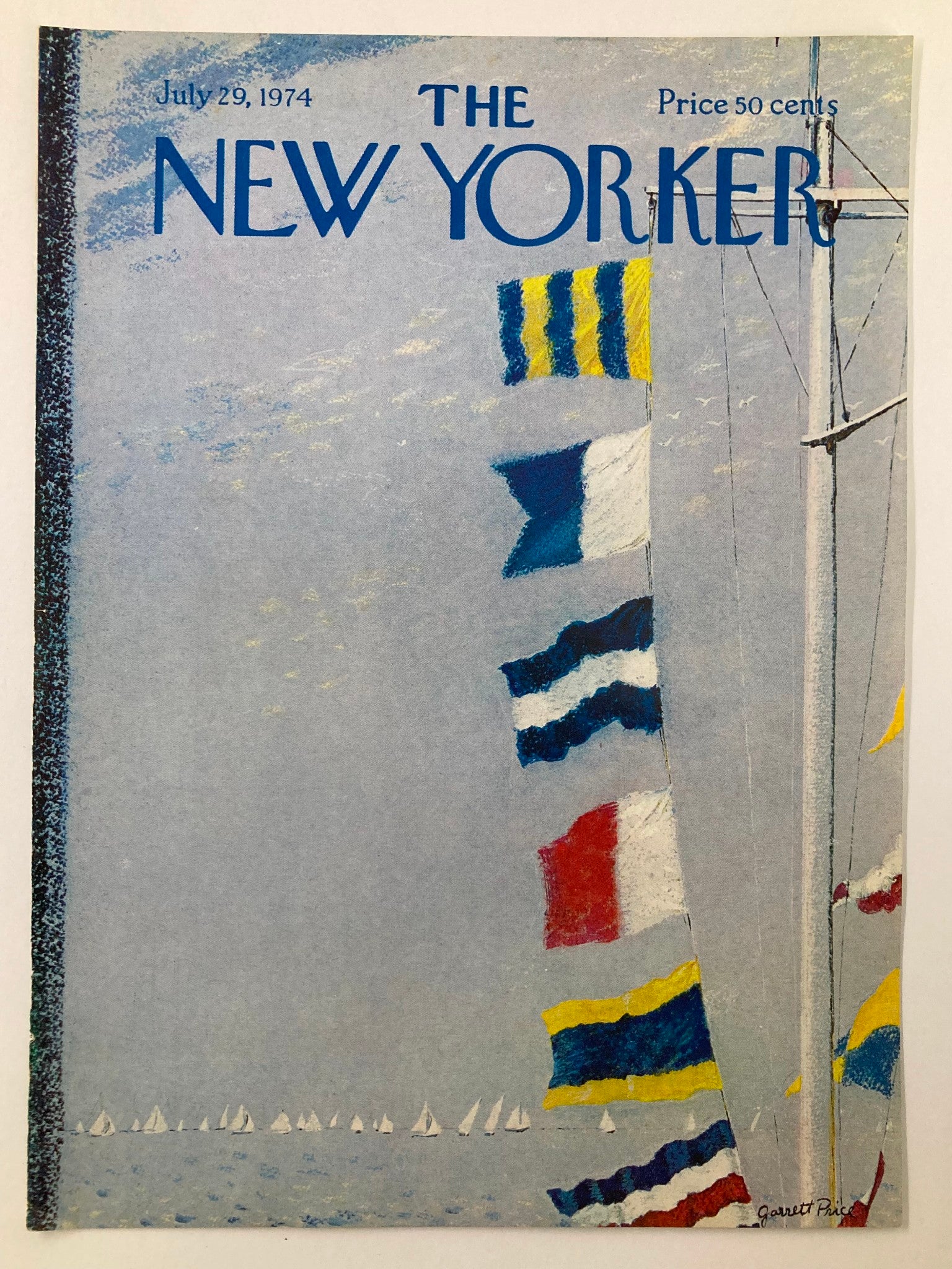 COVER ONLY The New Yorker July 29 1974 Sail Away by Garrett Price No Label