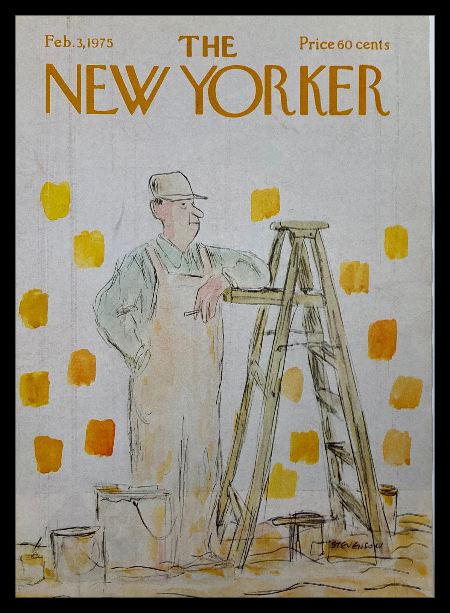 COVER ONLY The New Yorker February 3 1975 Paint Job by James Stevenson No Label