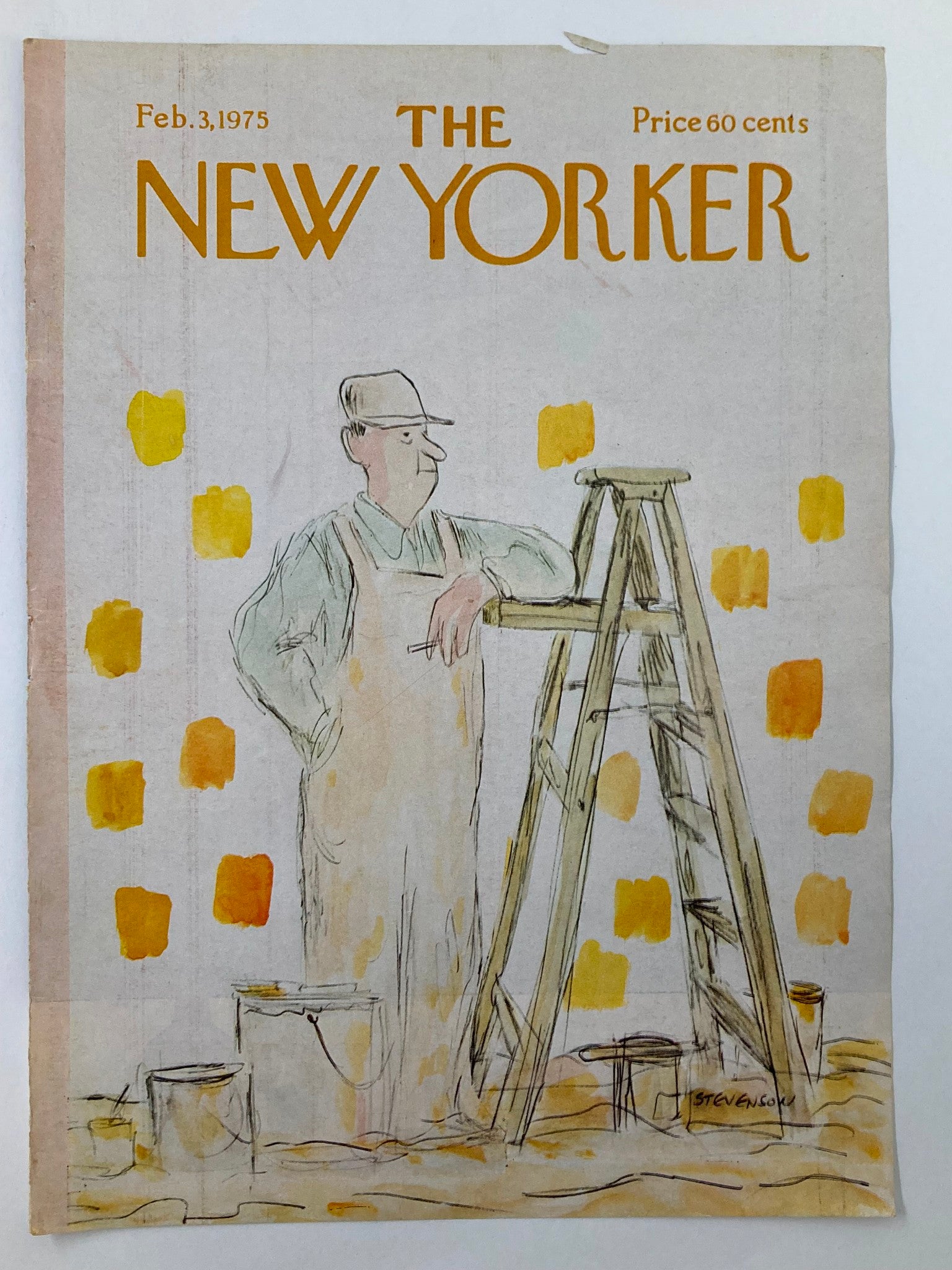 COVER ONLY The New Yorker February 3 1975 Paint Job by James Stevenson No Label