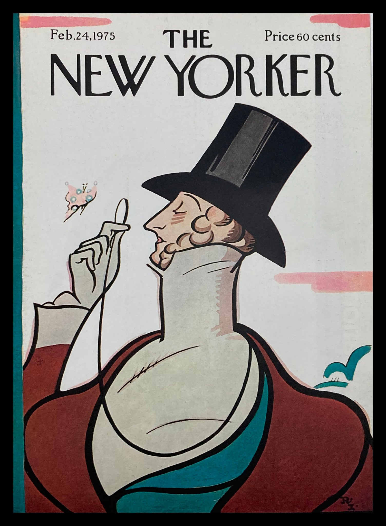 COVER ONLY The New Yorker February 24 1975 Master Eustace by Rea Irvin No Label