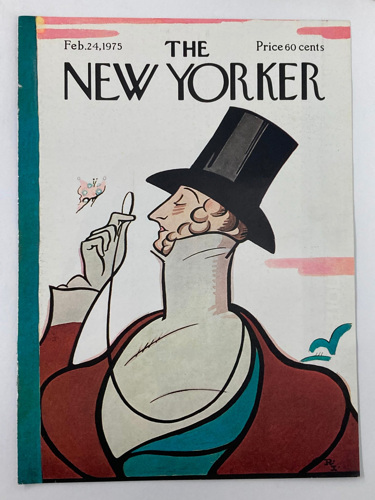 COVER ONLY The New Yorker February 24 1975 Master Eustace by Rea Irvin No Label