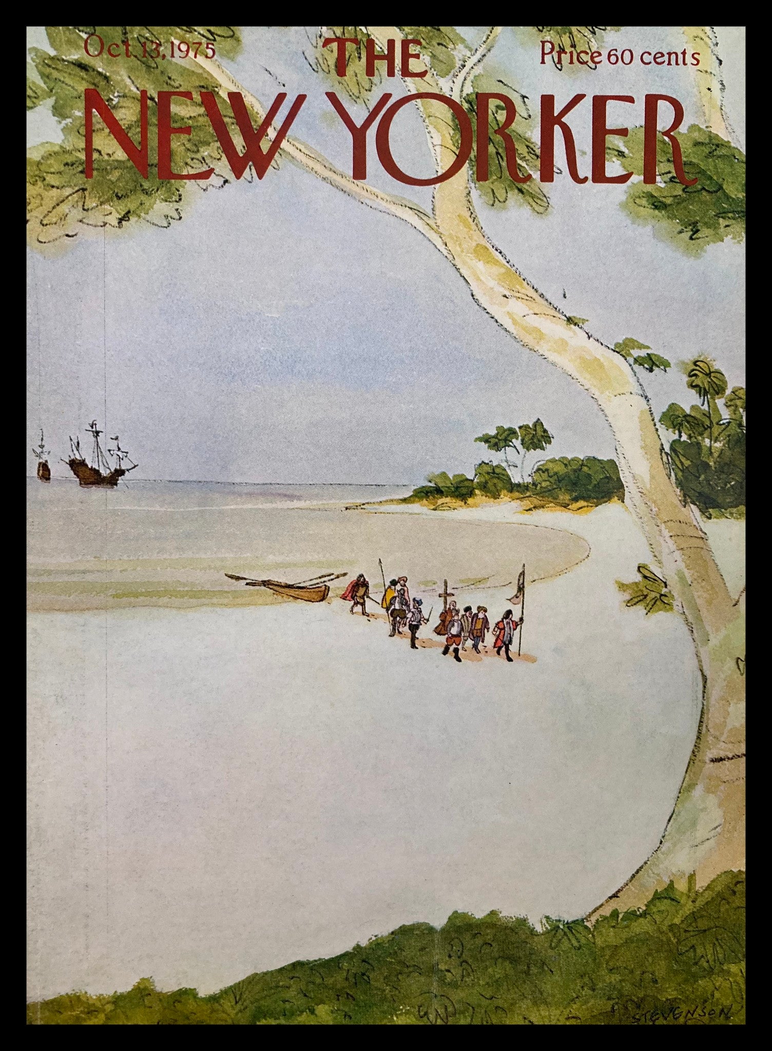 COVER ONLY The New Yorker October 13 1975 Invasion by James Stevenson No Label