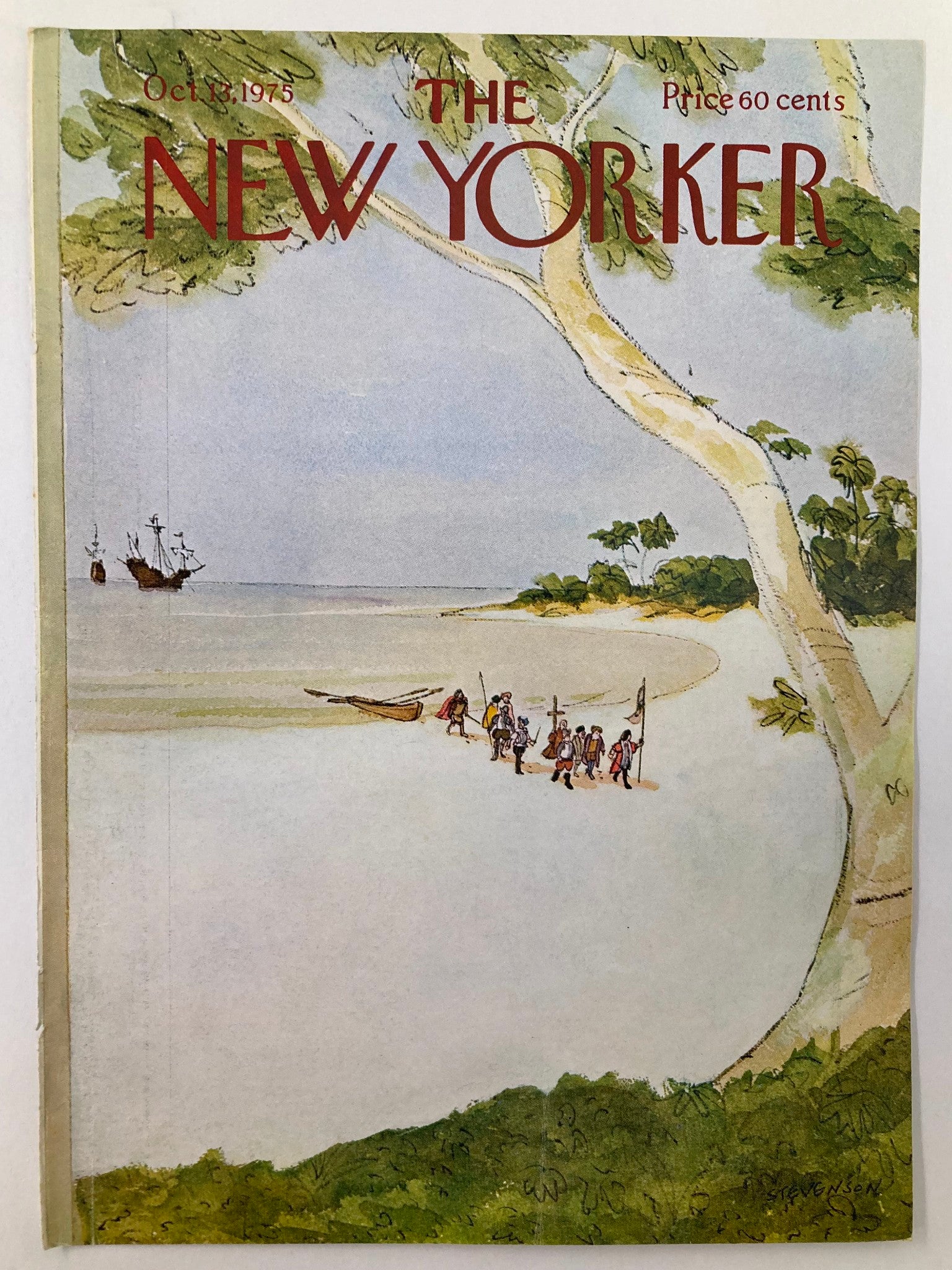 COVER ONLY The New Yorker October 13 1975 Invasion by James Stevenson No Label