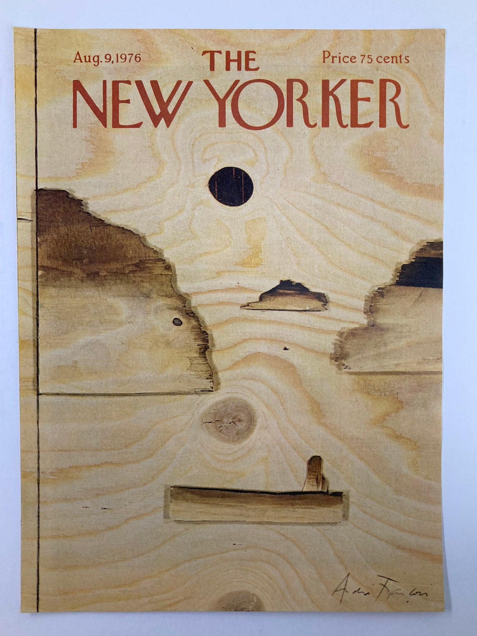 COVER ONLY The New Yorker August 9 1976 Wood by Andrei Francois No Label