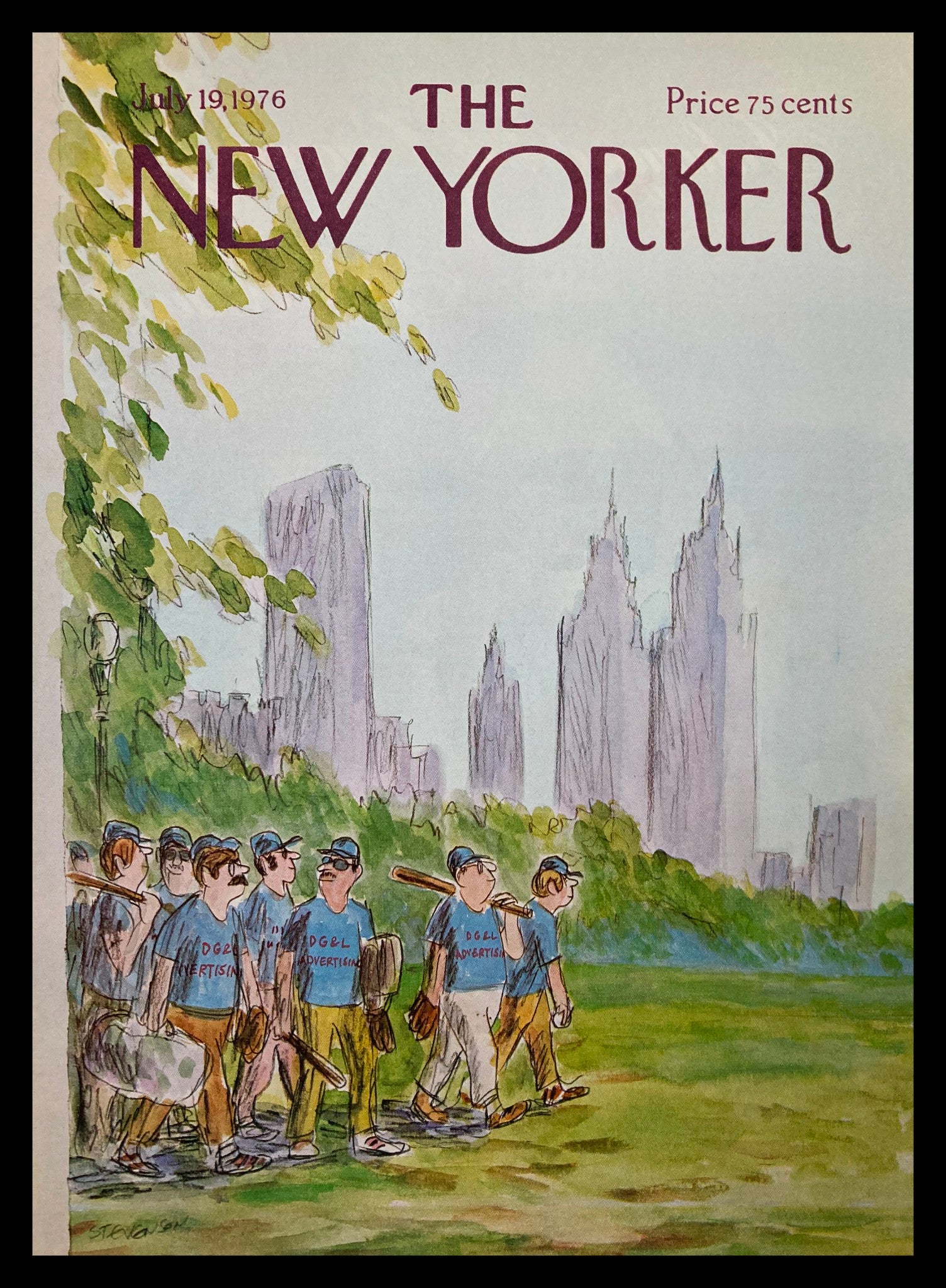 COVER ONLY The New Yorker July 19 1976 DG&L Ads by James Stevenson No Label