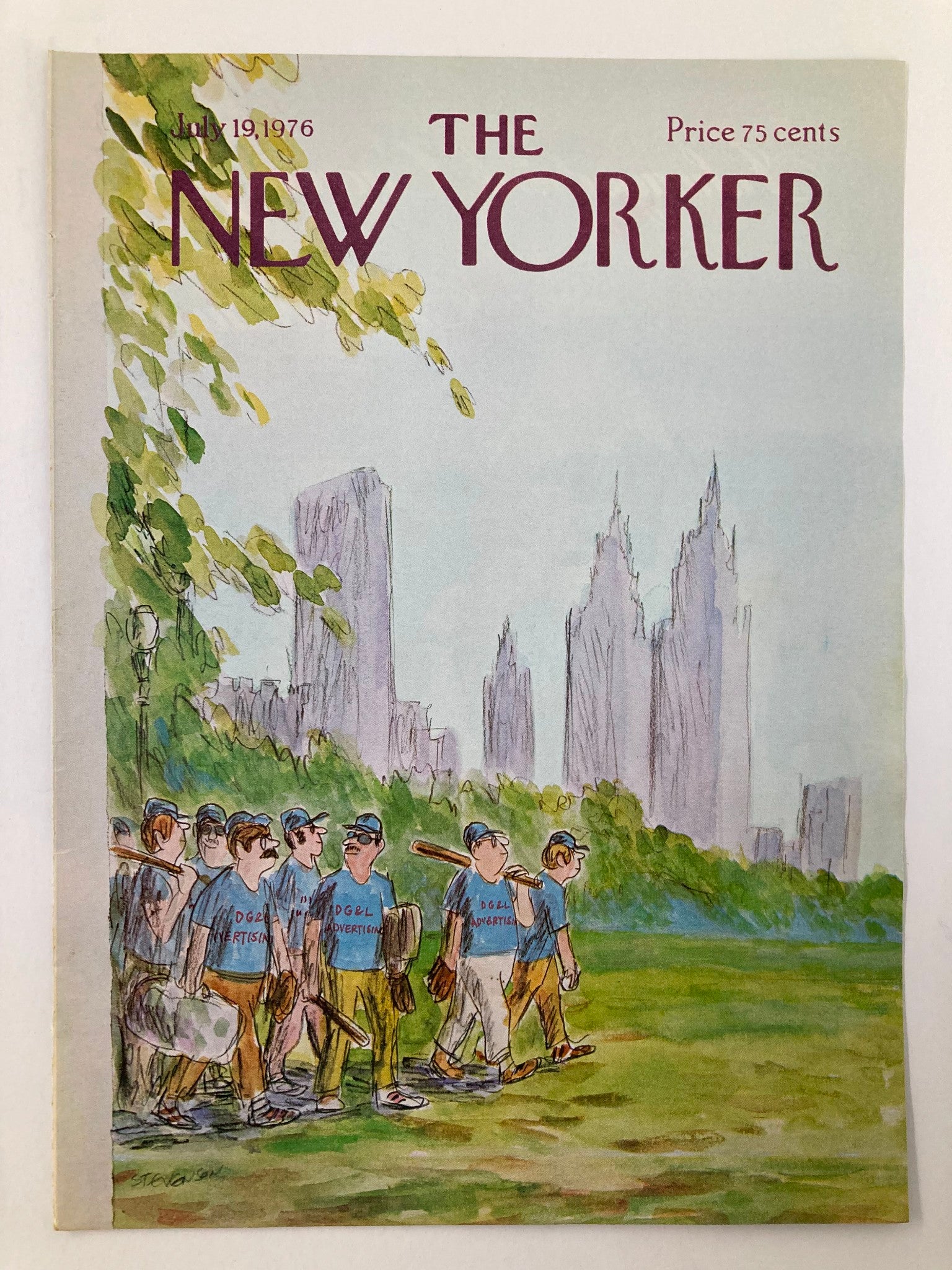 COVER ONLY The New Yorker July 19 1976 DG&L Ads by James Stevenson No Label