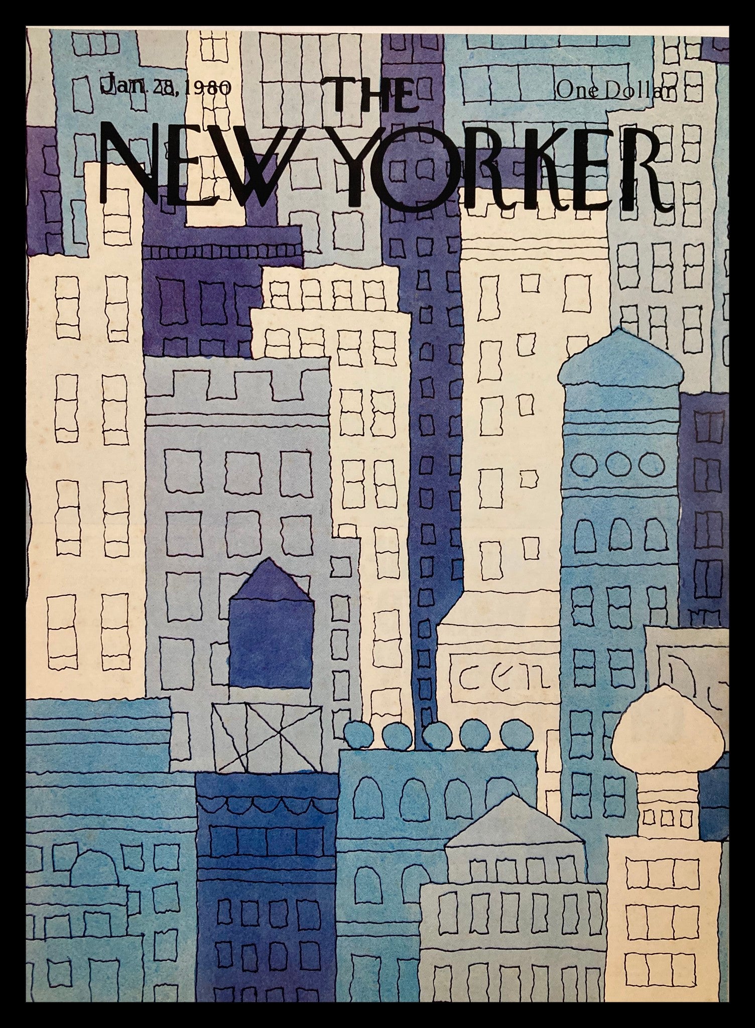 COVER ONLY The New Yorker January 28 1980 The Blues by John Norment No Label