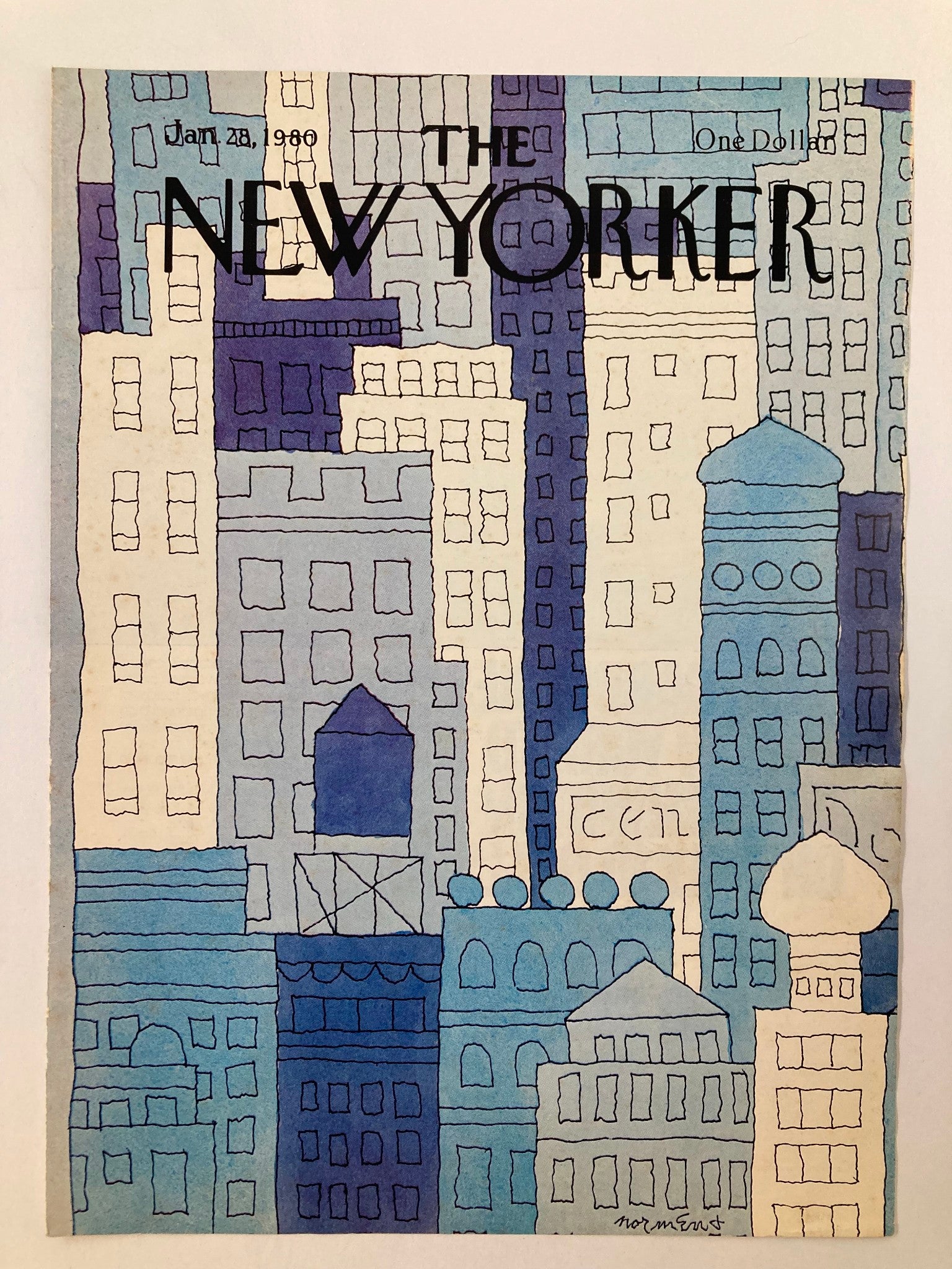 COVER ONLY The New Yorker January 28 1980 The Blues by John Norment No Label