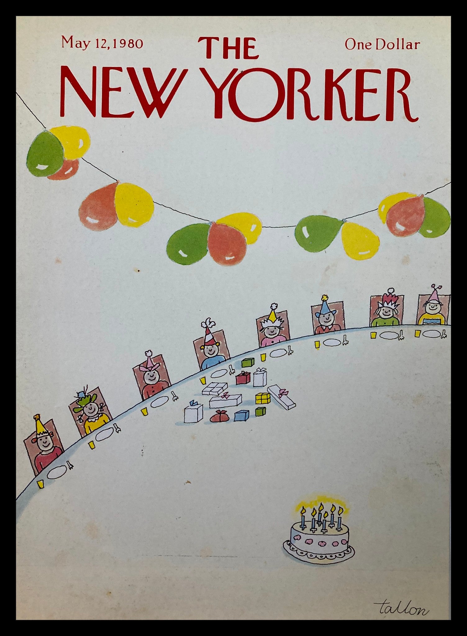 COVER ONLY The New Yorker May 12 1980 Childrens Party by Robert Tallon No Label