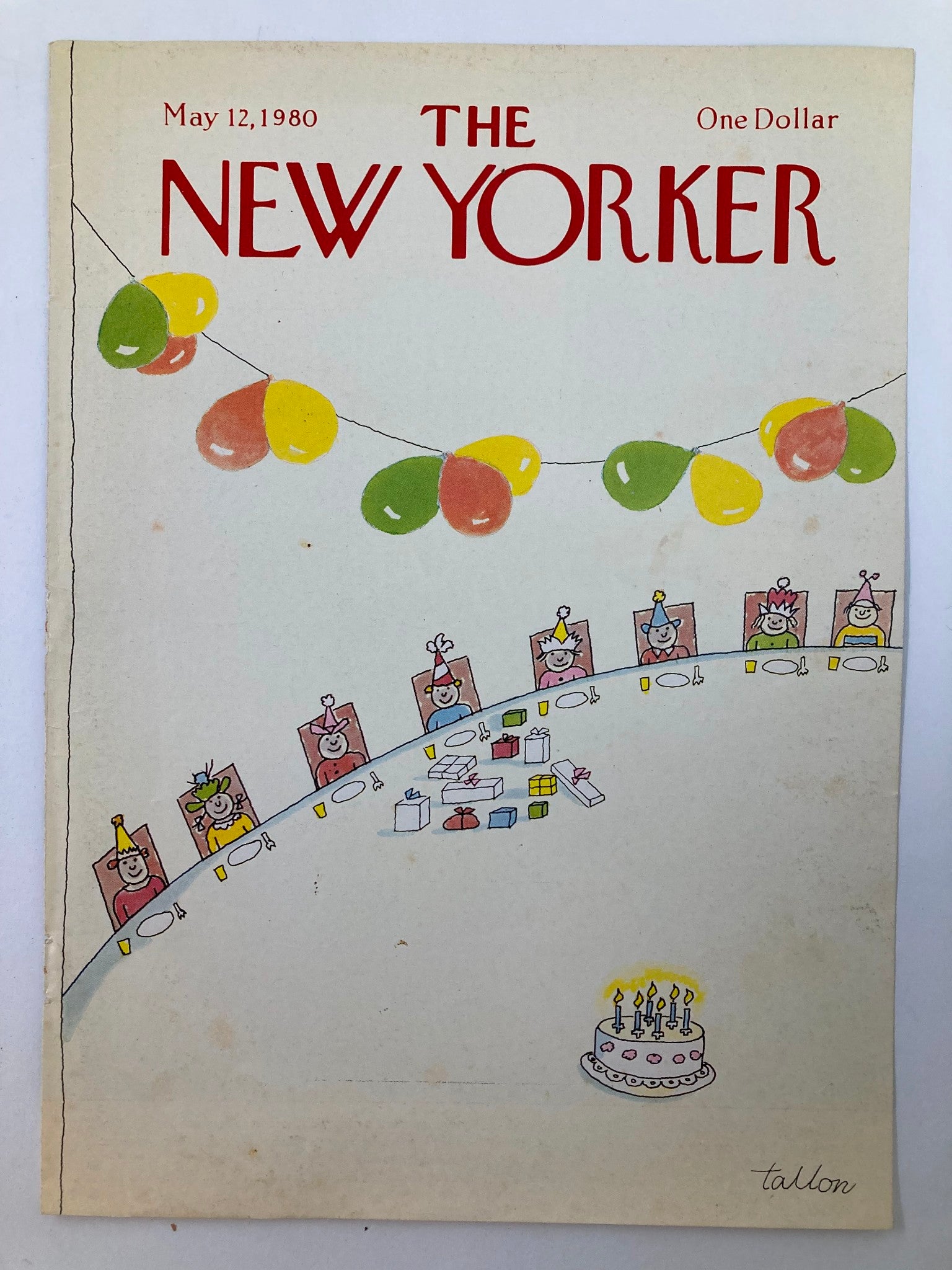 COVER ONLY The New Yorker May 12 1980 Childrens Party by Robert Tallon No Label