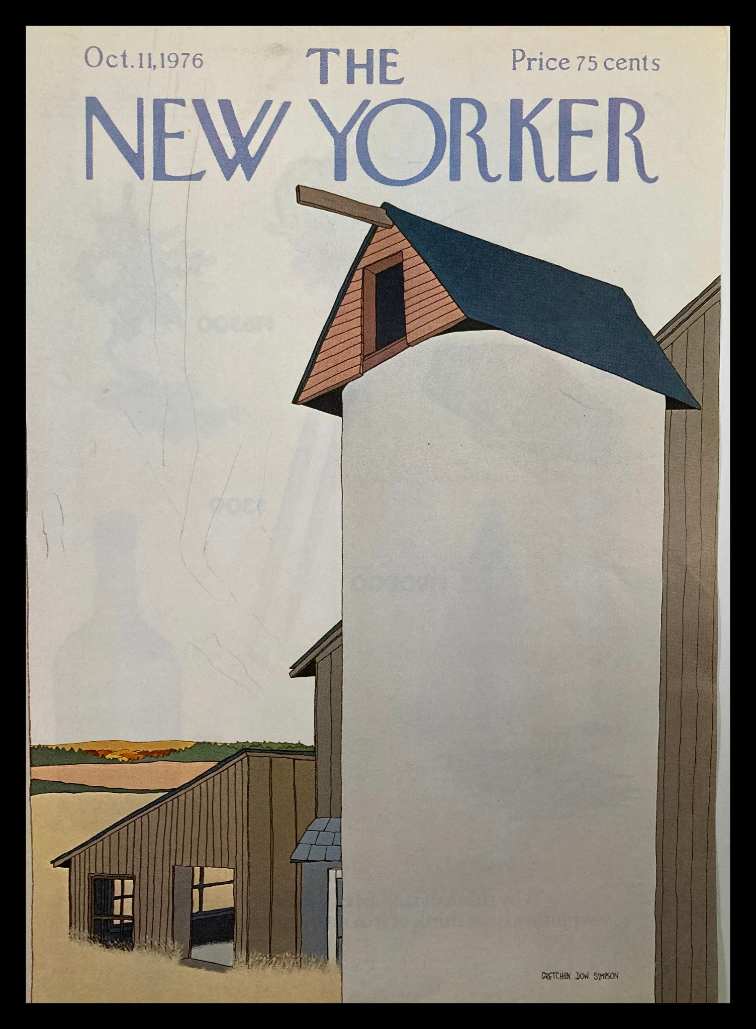 COVER ONLY The New Yorker October 11 1976 Farm by Gretchen Dow Simpson No Label