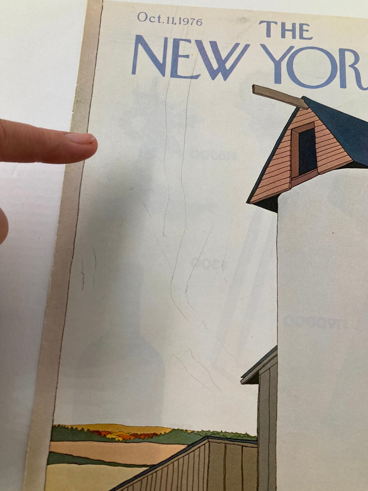 COVER ONLY The New Yorker October 11 1976 Farm by Gretchen Dow Simpson No Label