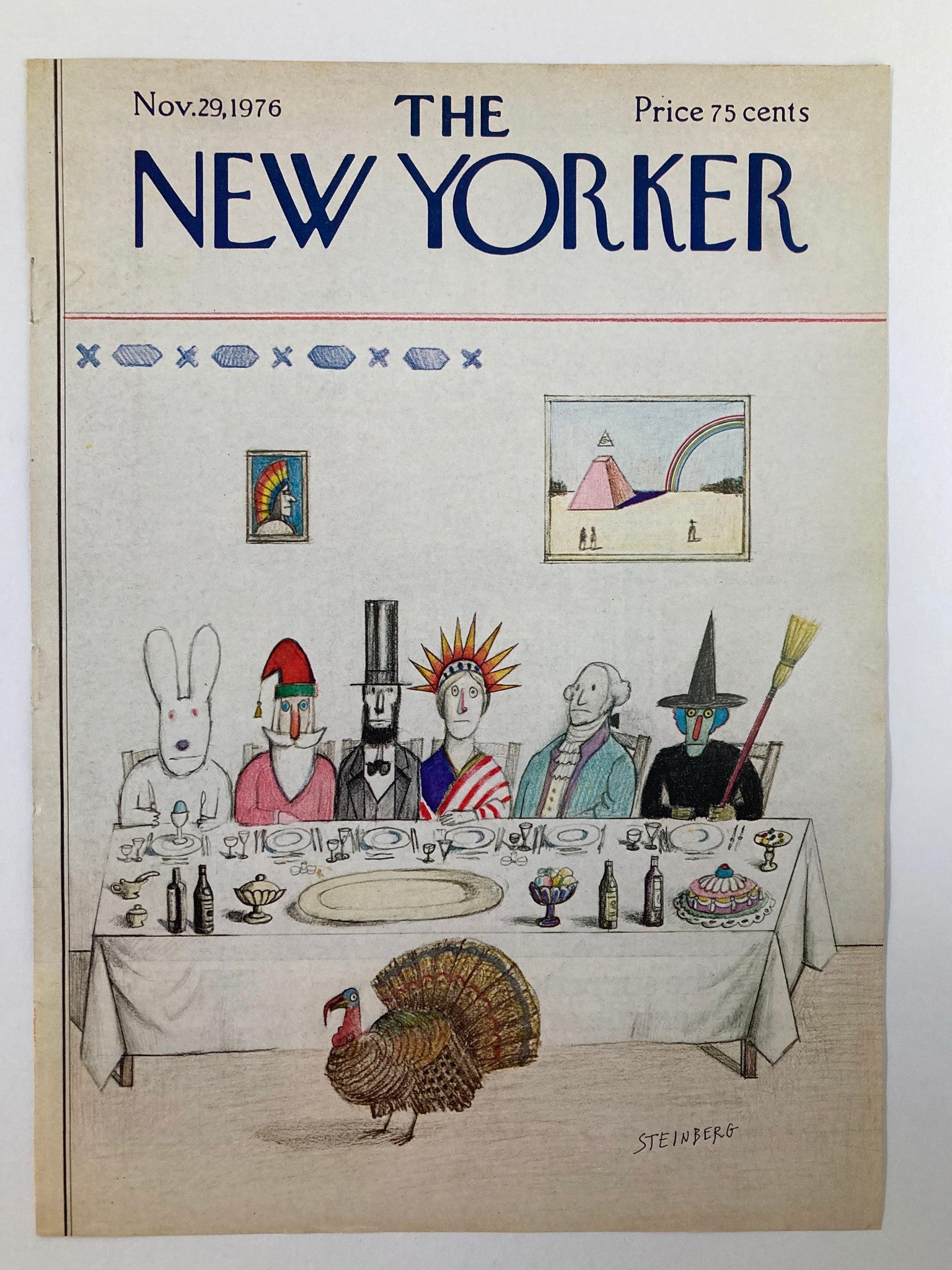 COVER ONLY The New Yorker November 29 1976 Turkey by Saul Steinberg No Label