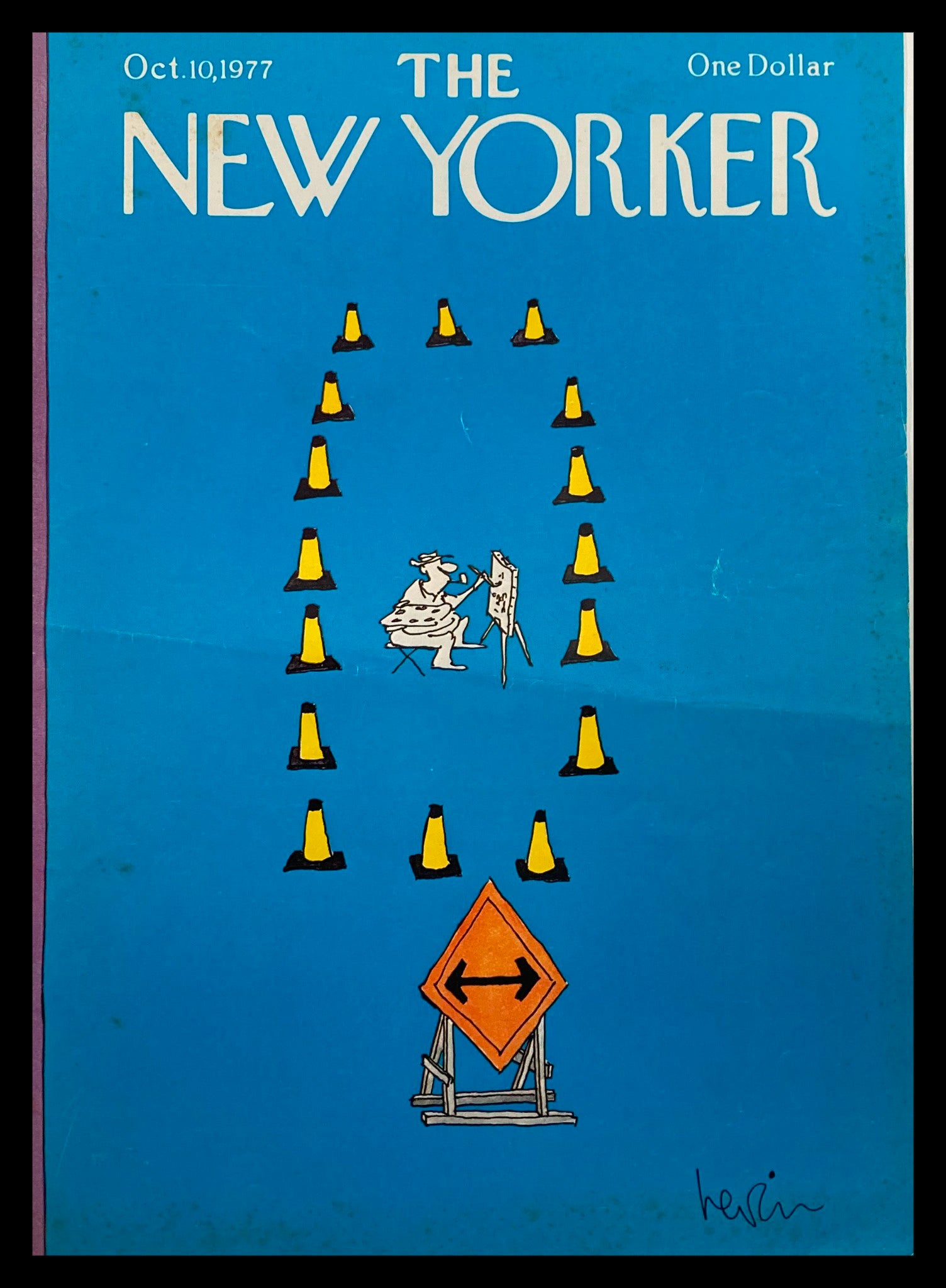 COVER ONLY The New Yorker October 10 1977 Dead End by Heidi Goennel No Label