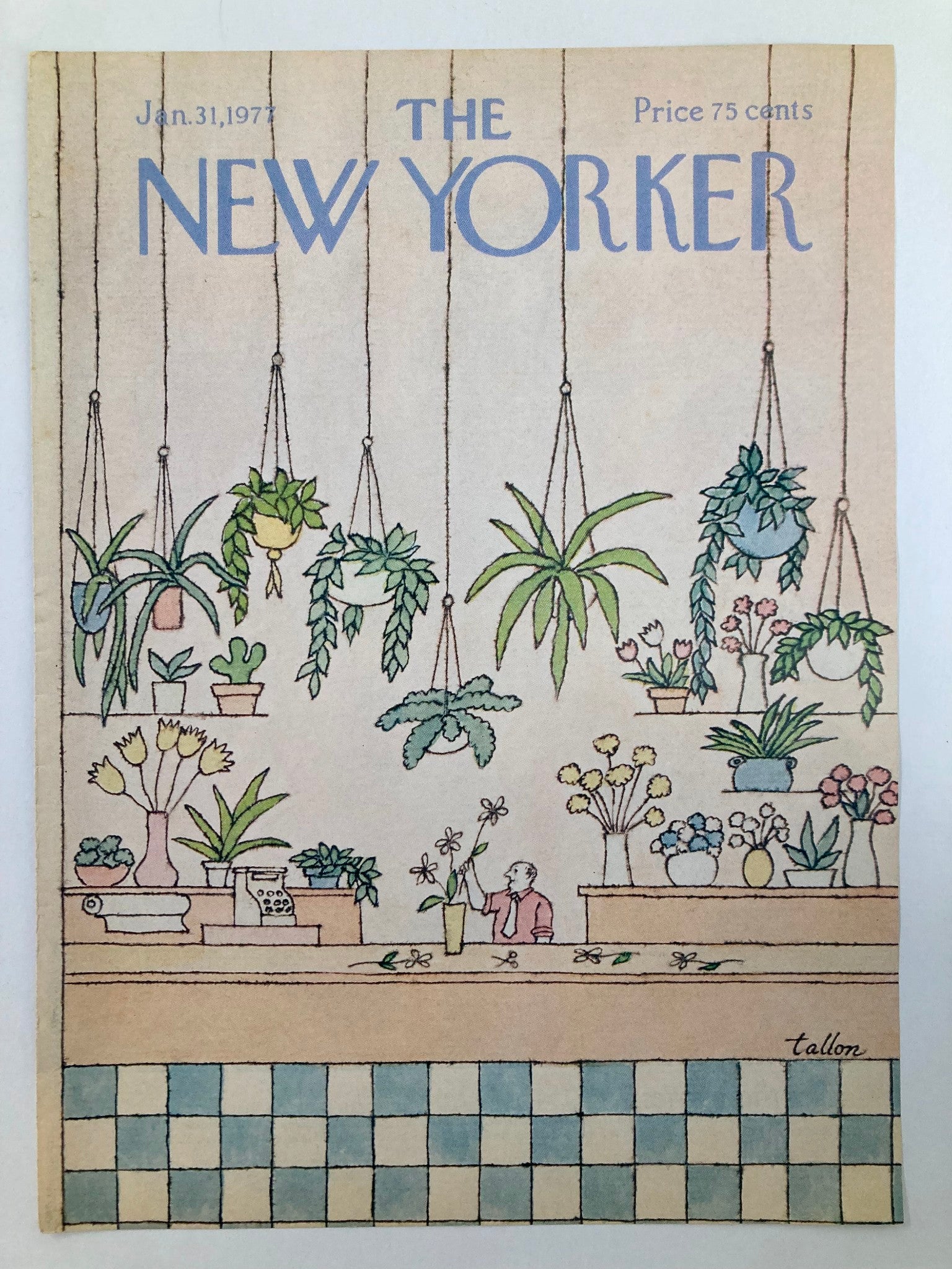 COVER ONLY The New Yorker January 31 1977 Plant for Sale by R. Tallon No Label