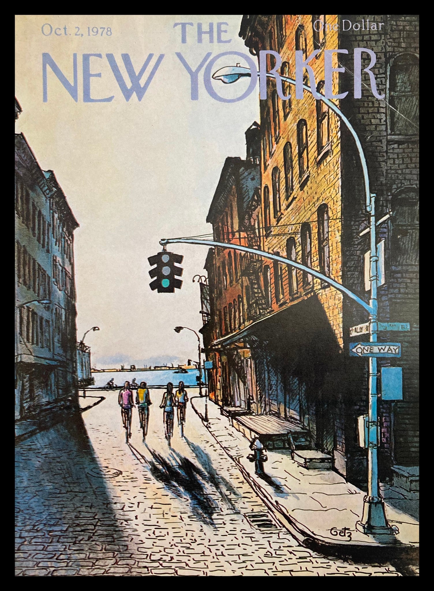 COVER ONLY The New Yorker October 2 1978 One Way Street by Arthur Getz No Label