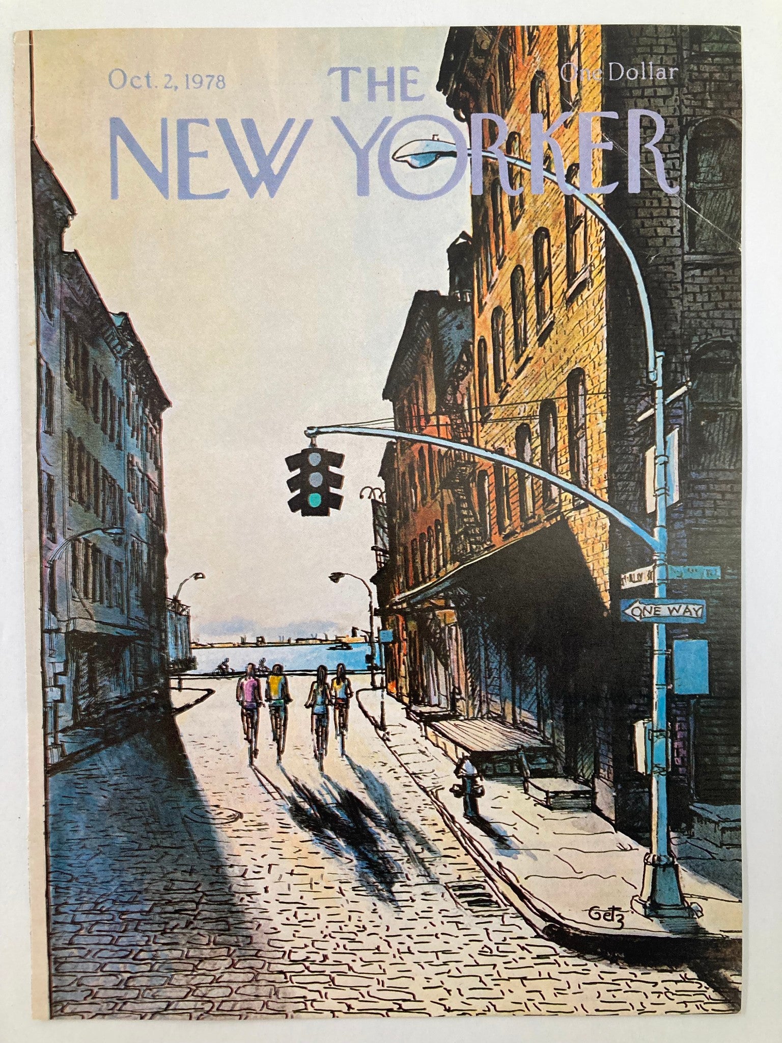 COVER ONLY The New Yorker October 2 1978 One Way Street by Arthur Getz No Label