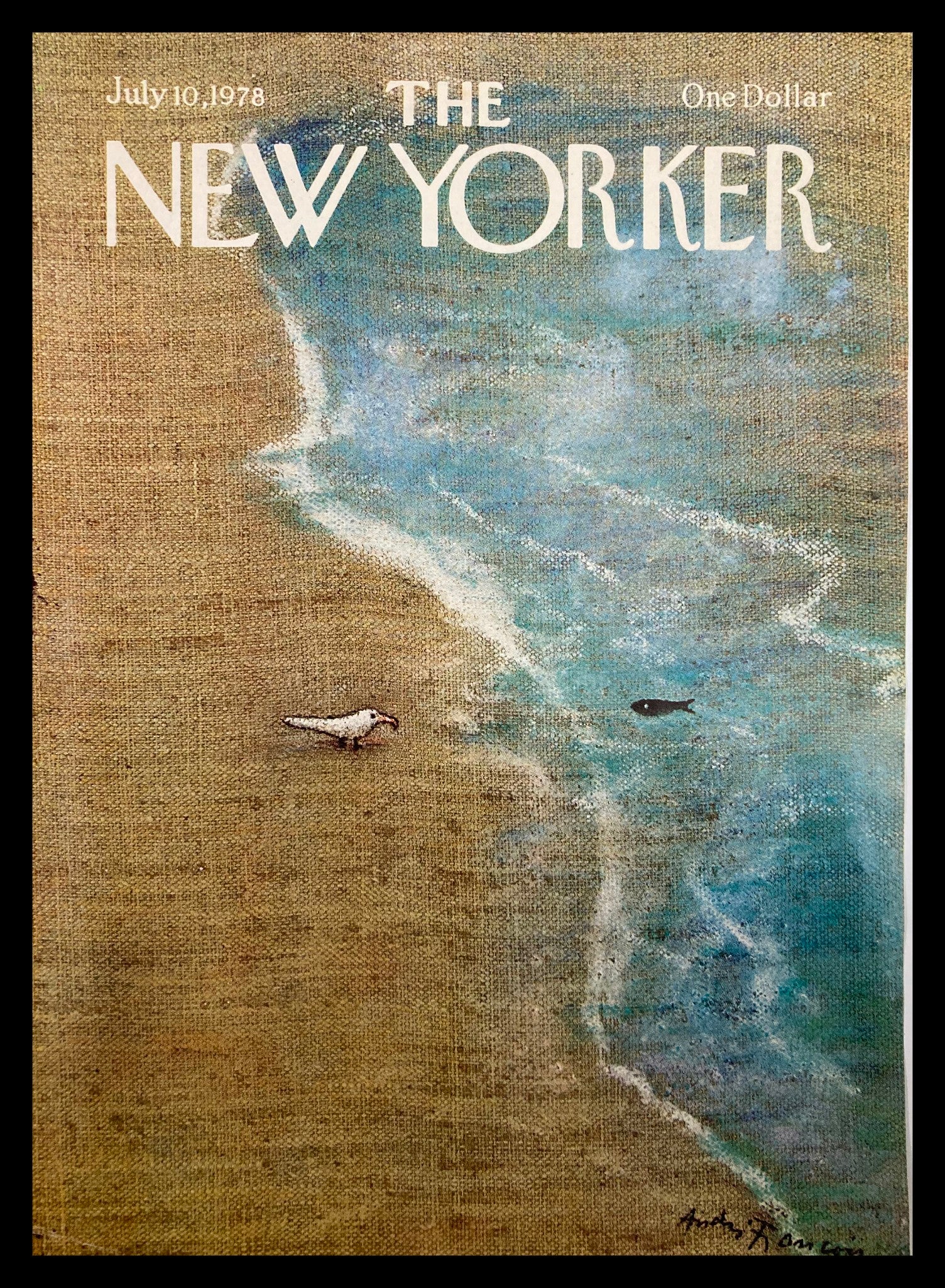 COVER ONLY The New Yorker July 10 1978 Fish Catch by Andrei Francois No Label