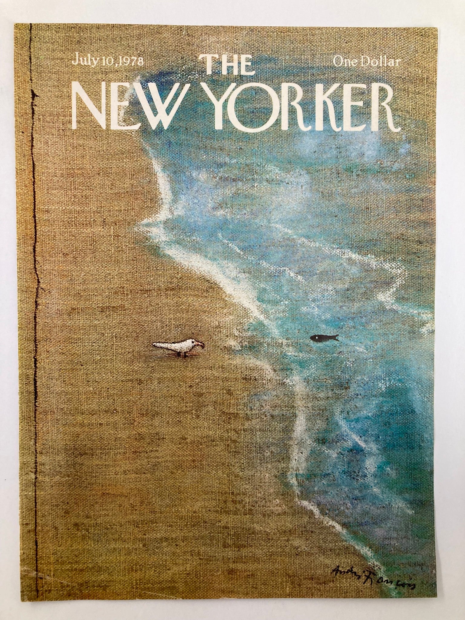 COVER ONLY The New Yorker July 10 1978 Fish Catch by Andrei Francois No Label