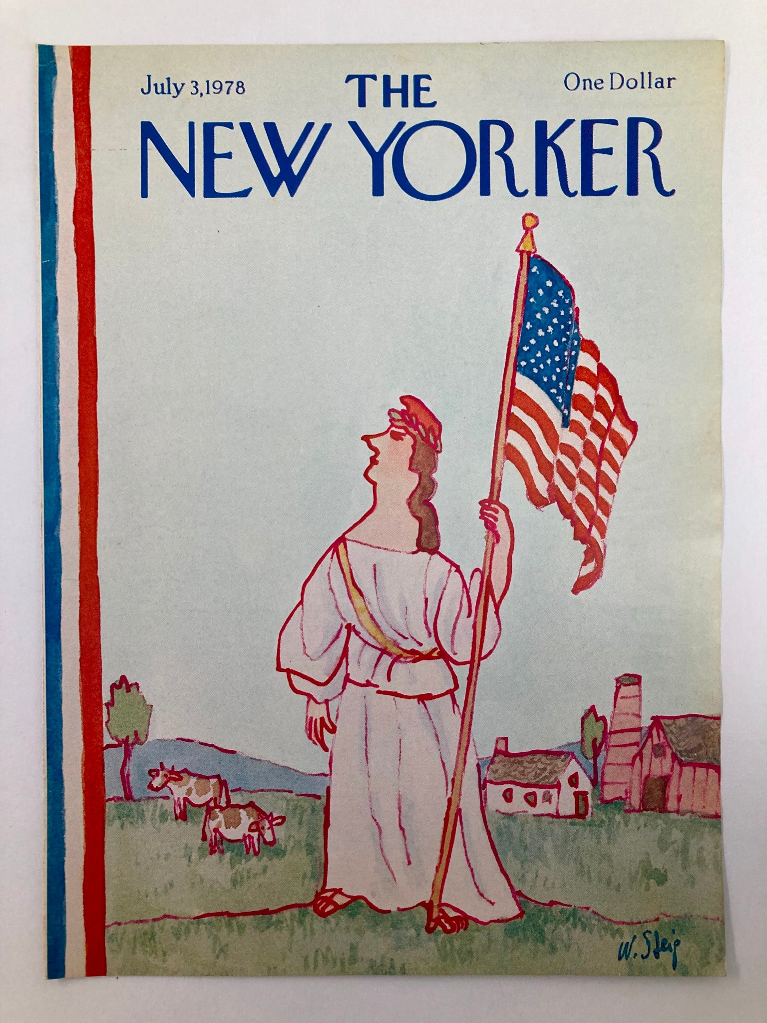 COVER ONLY The New Yorker July 3 1978 Indepence Day by William Steig No Label