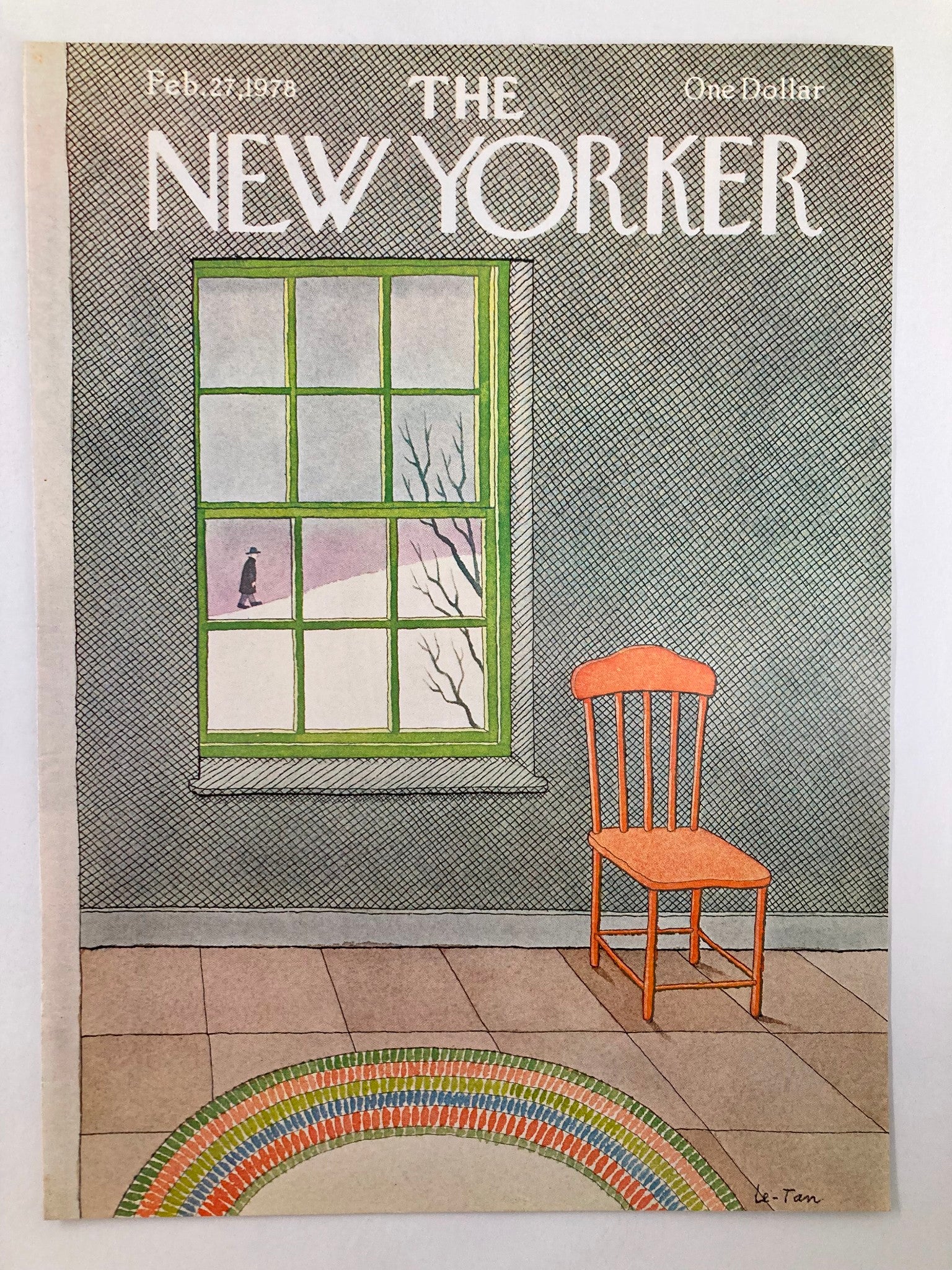 COVER ONLY The New Yorker February 27 1978 Through the Window by Le-Tan No Label