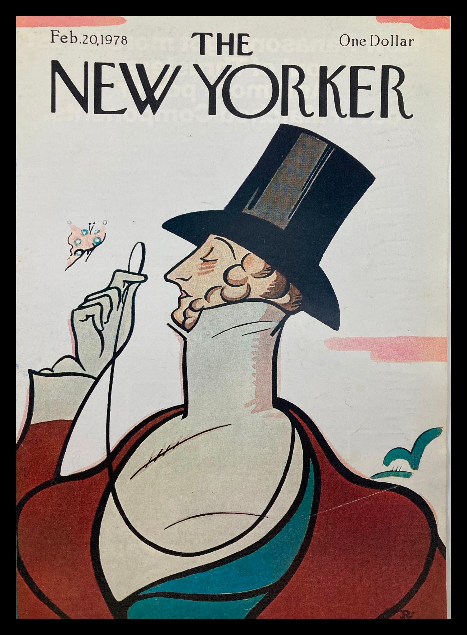 COVER ONLY The New Yorker February 20 1978 Master Tilley by Rea Irvin No Label