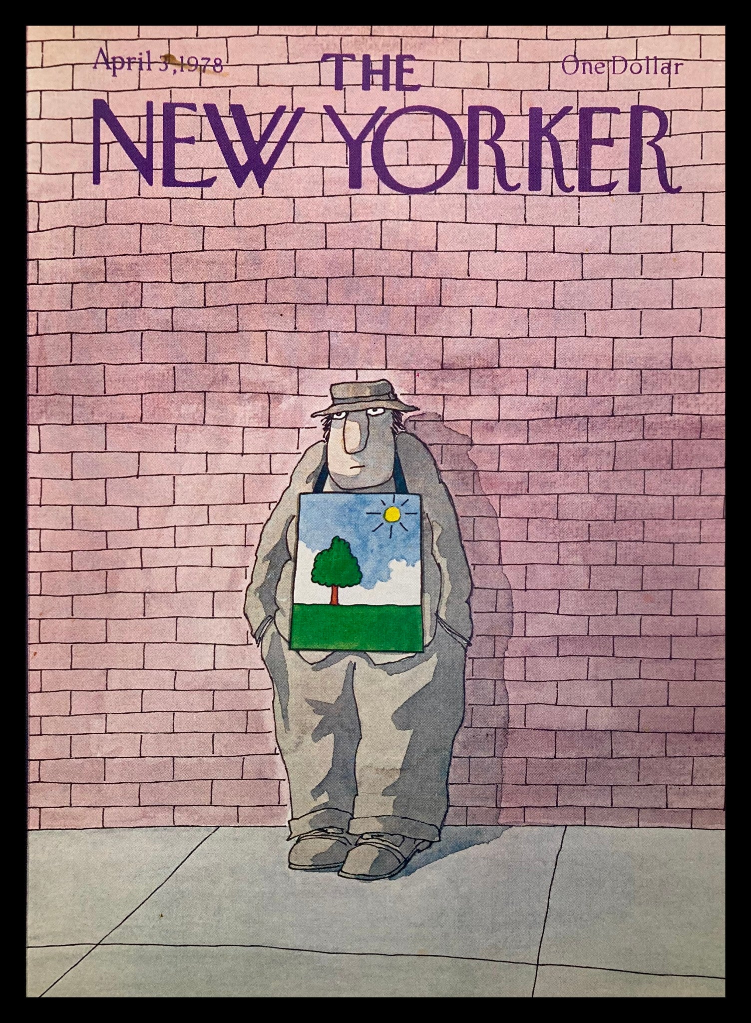 COVER ONLY The New Yorker April 3 1978 Art Canvass by Ziegler No Label