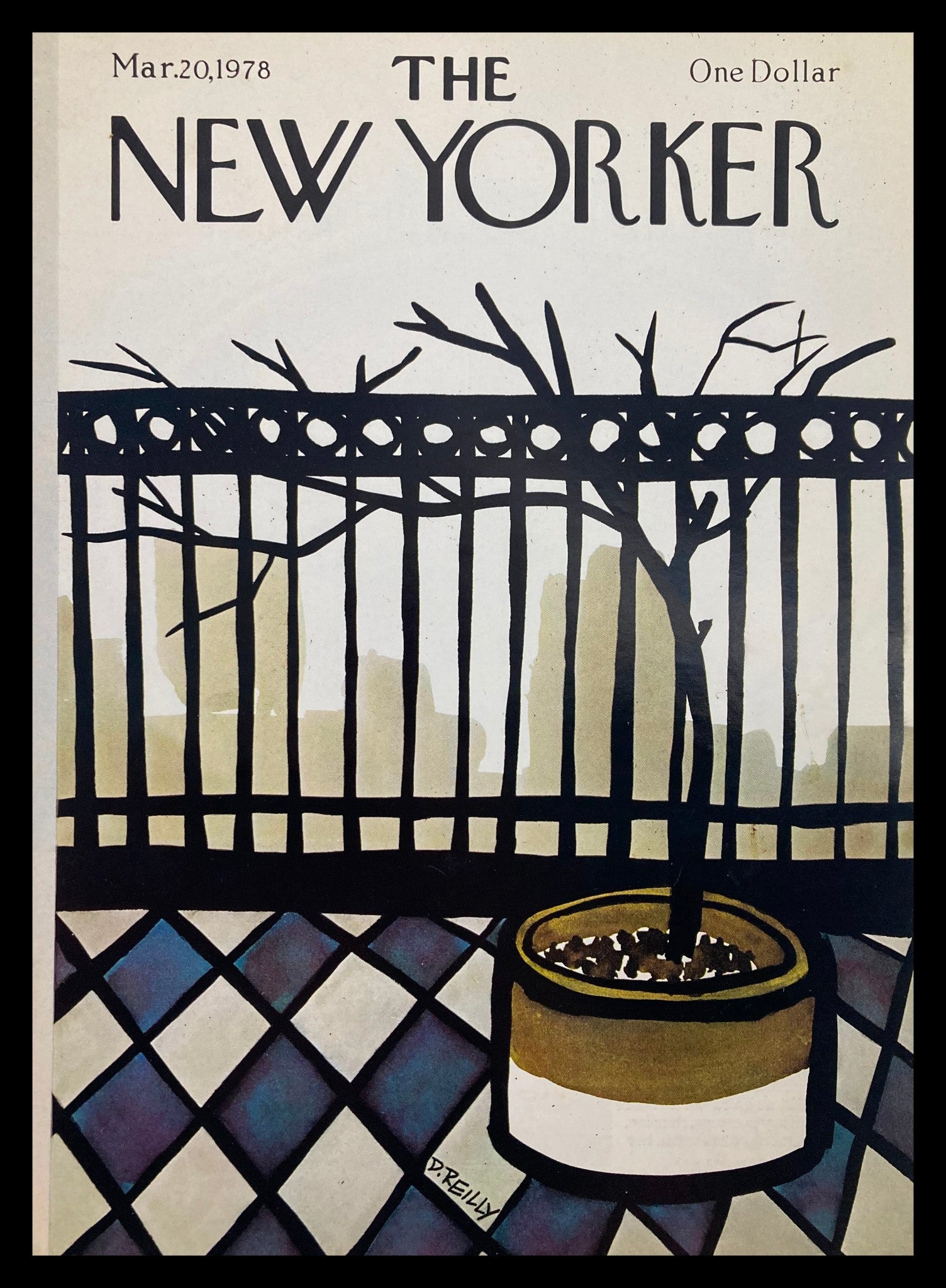 COVER ONLY The New Yorker March 20 1978 Lonely by Donald Reilly No Label