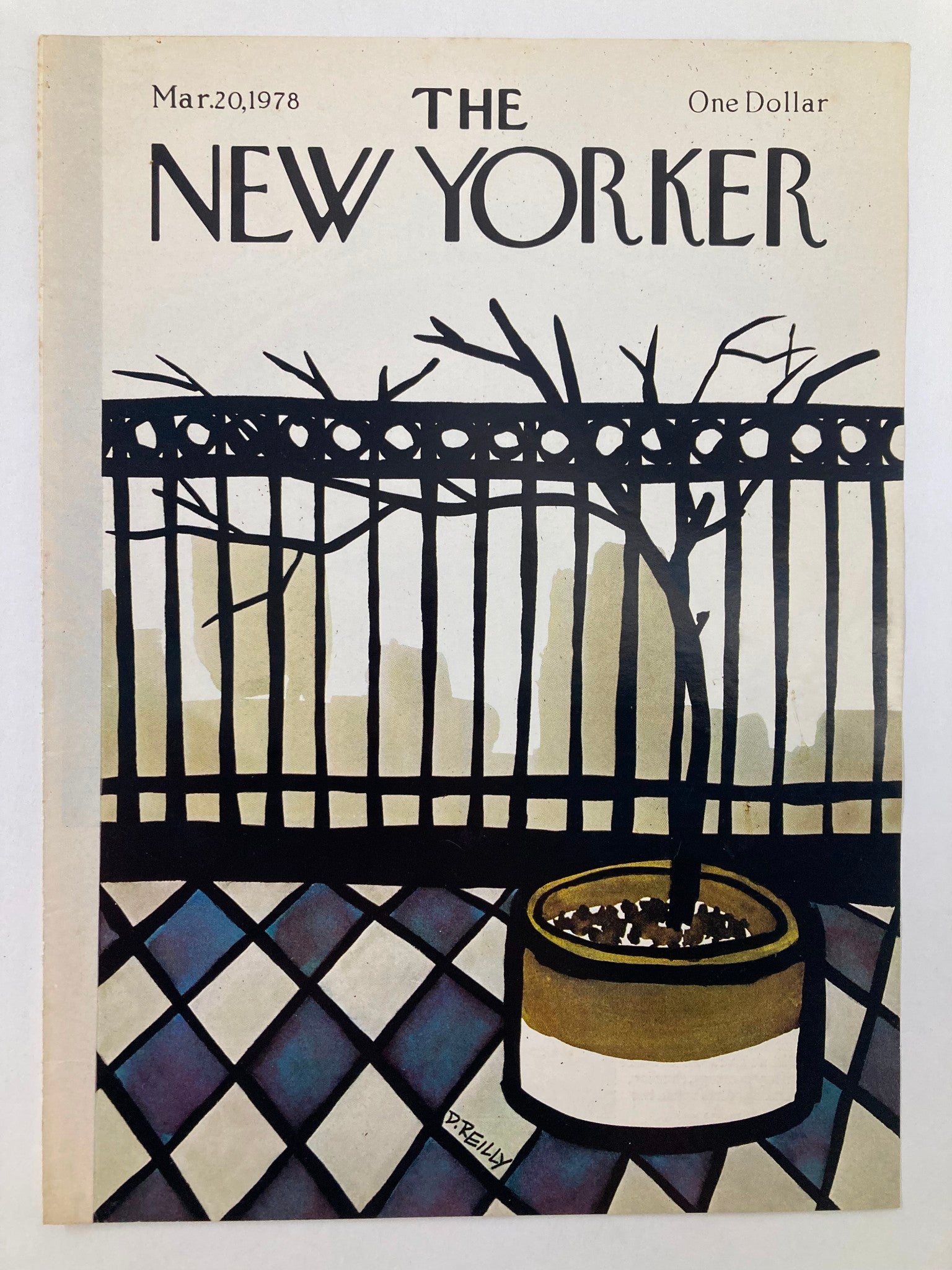 COVER ONLY The New Yorker March 20 1978 Lonely by Donald Reilly No Label