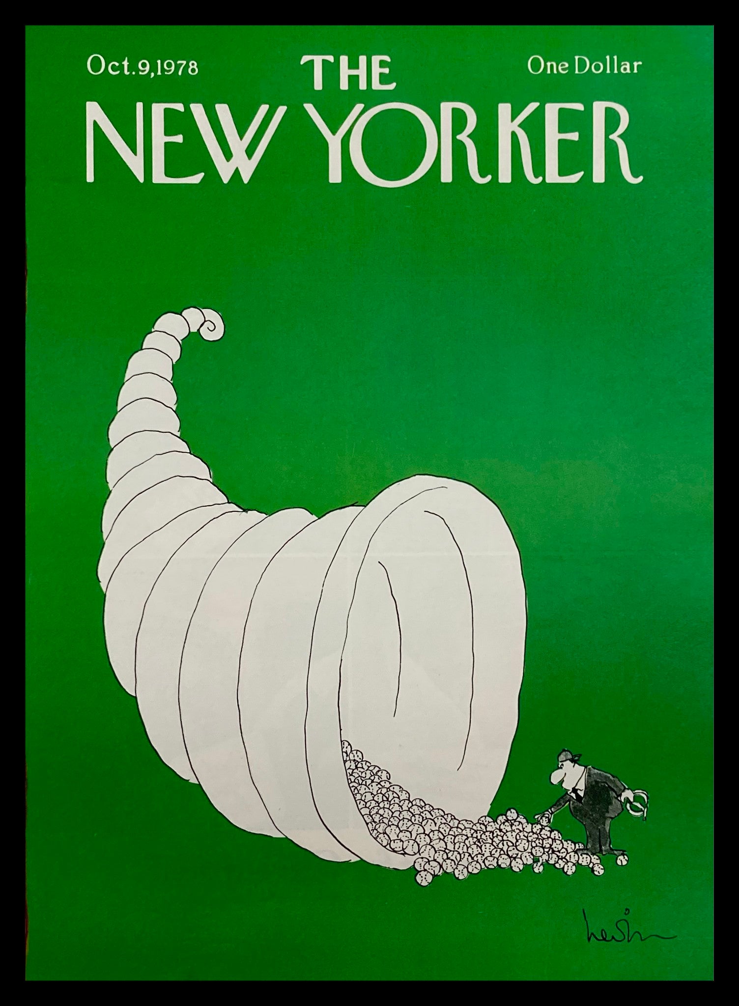 COVER ONLY The New Yorker October 9 1978 Shell Balls by Heidi Goennel No Label