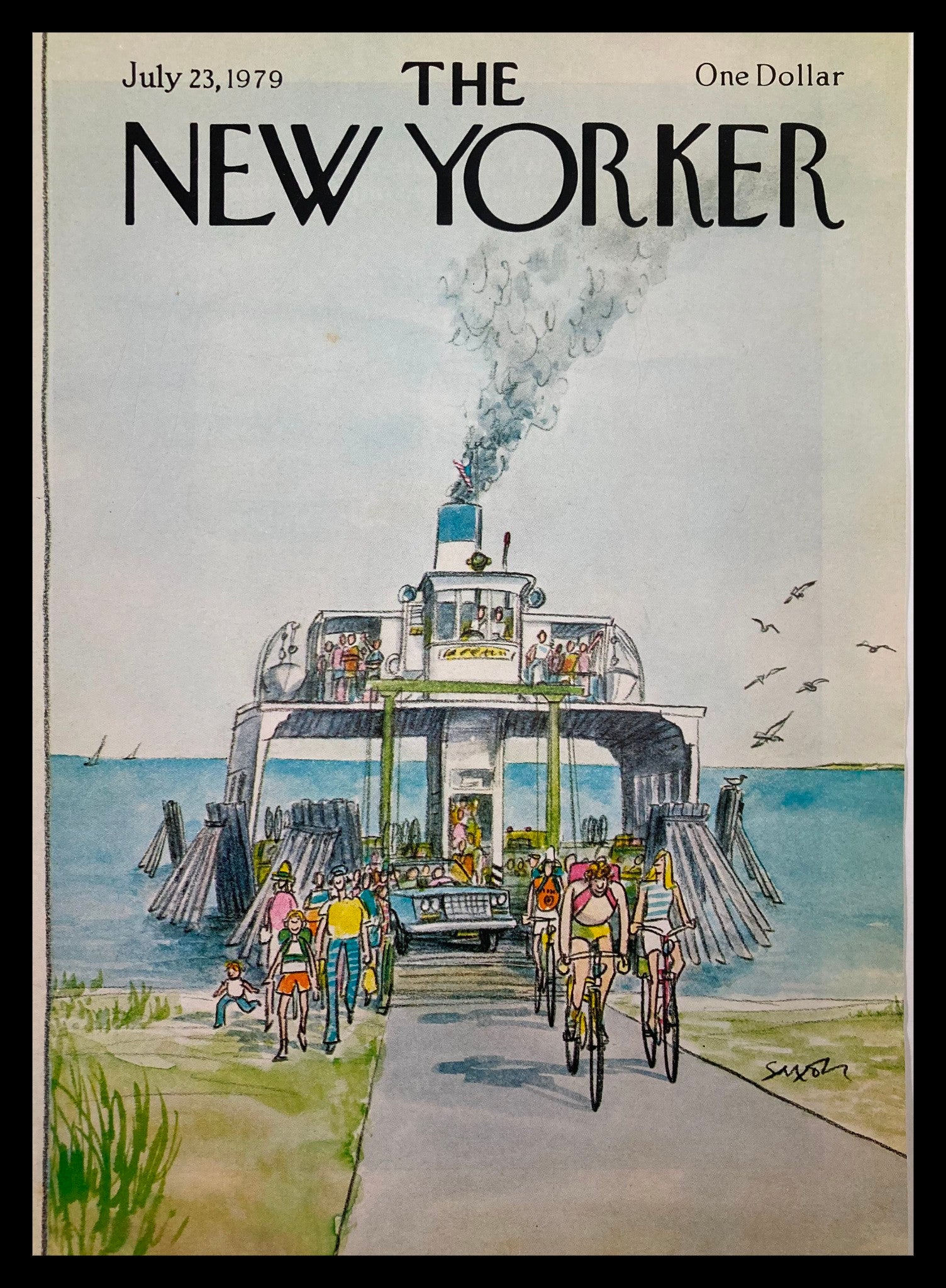 COVER ONLY The New Yorker July 23 1979 Weekends by Charles Saxon No Label