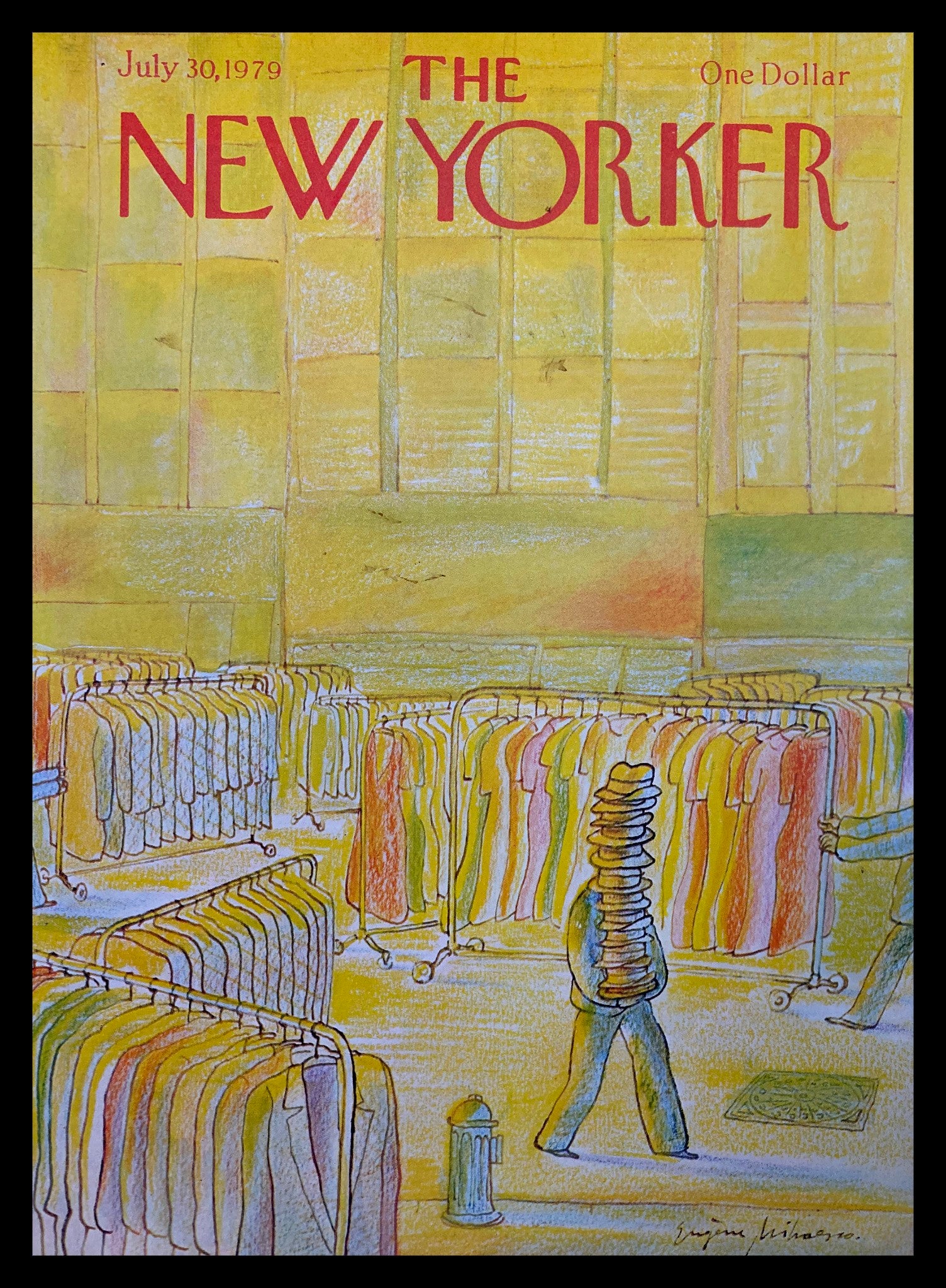 COVER ONLY The New Yorker July 30 1979 Hat for Sale by Eugene Mihaesco No Label