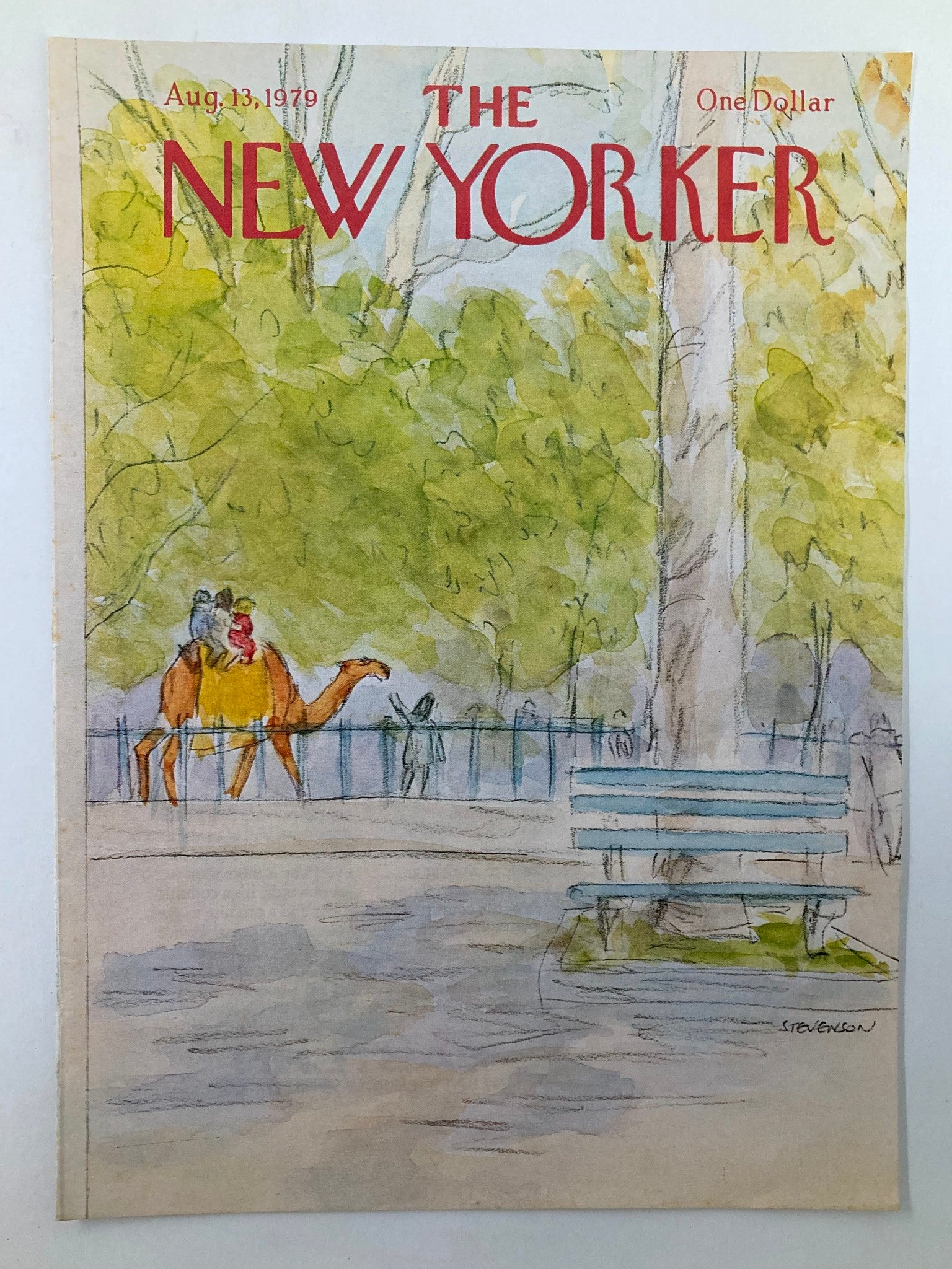 COVER ONLY The New Yorker August 13 1979 Camel Ride by James Stevenson No Label