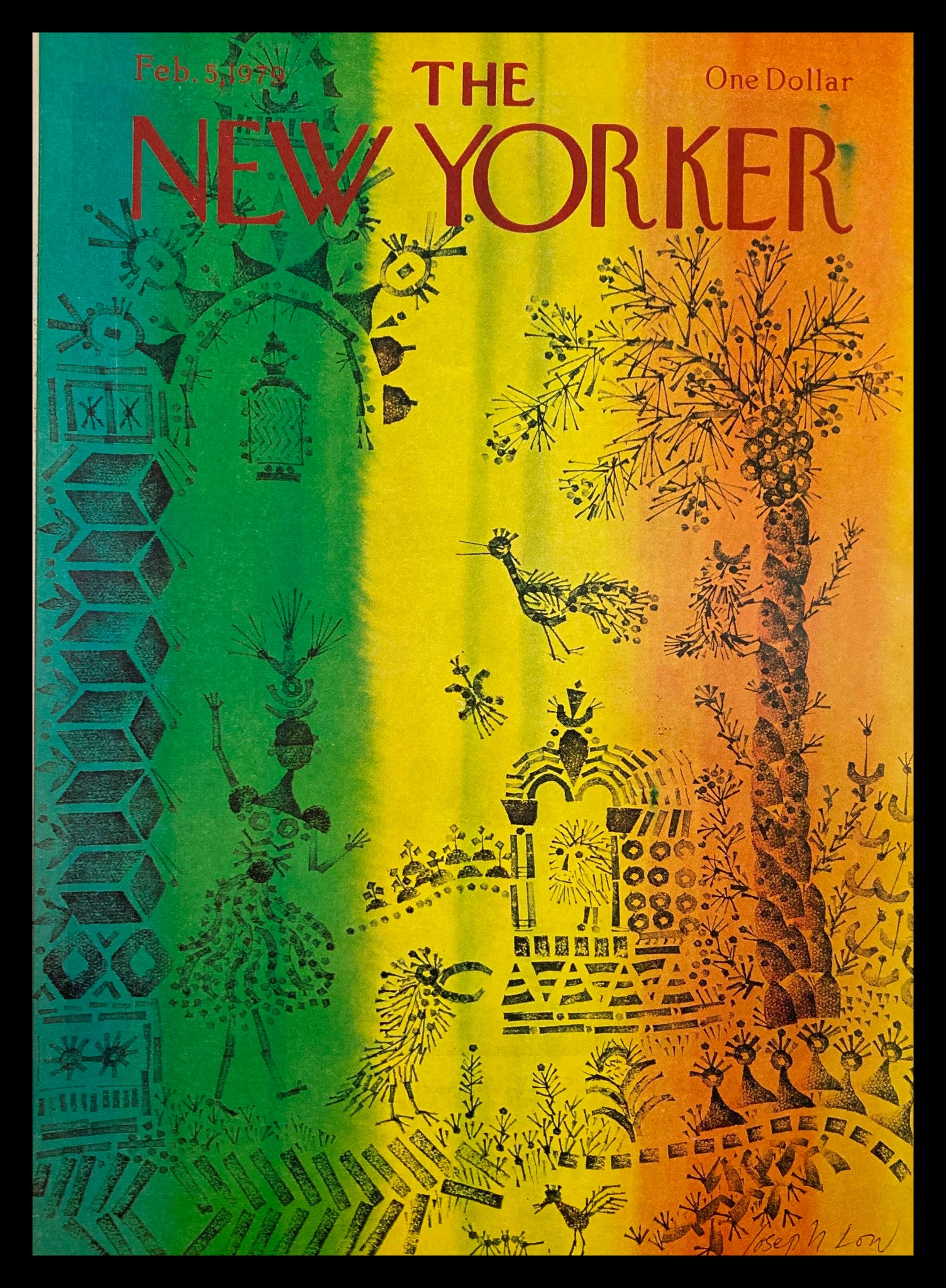 COVER ONLY The New Yorker February 5 1979 Spiritual by Joseph Low No Label