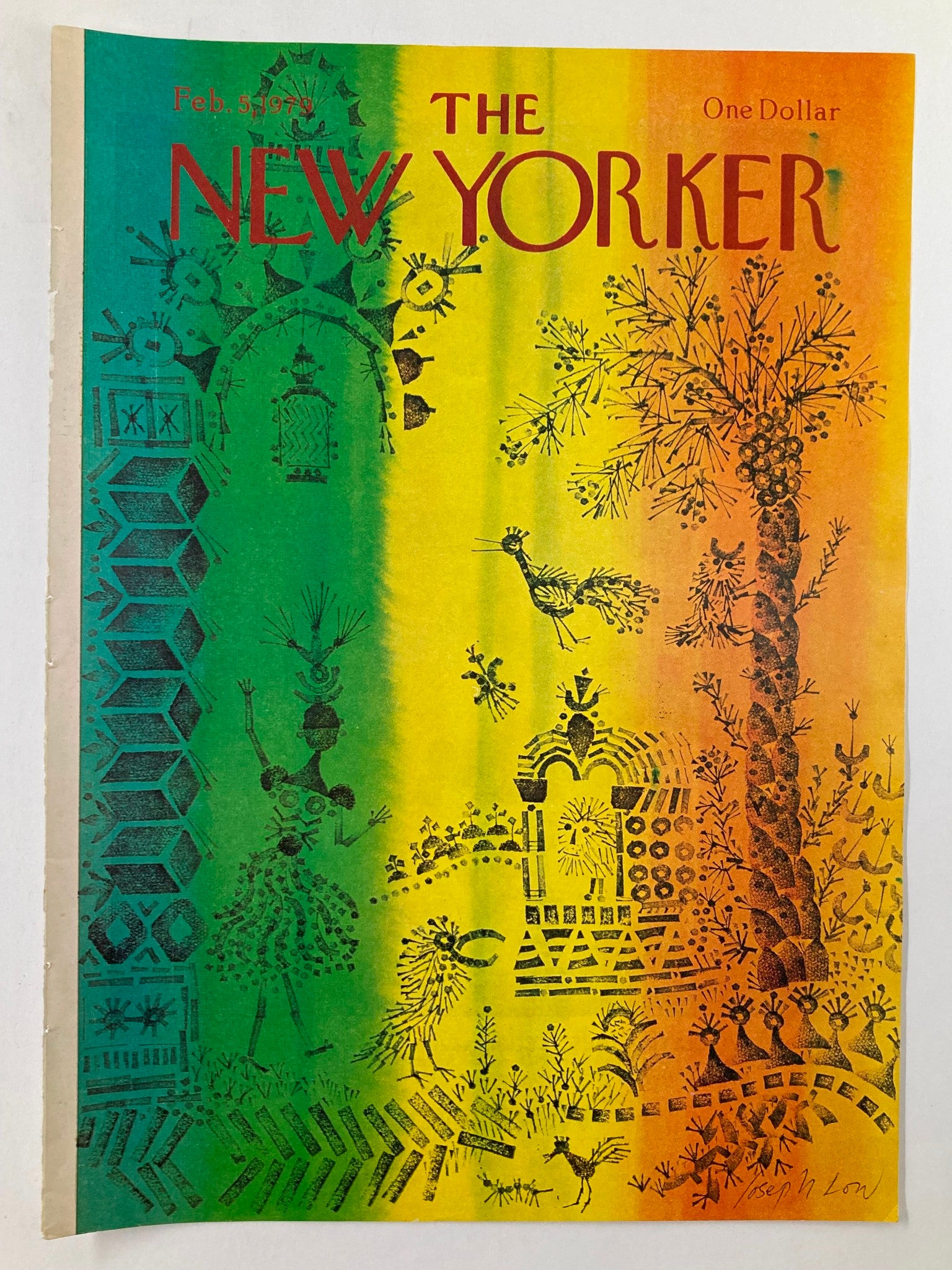 COVER ONLY The New Yorker February 5 1979 Spiritual by Joseph Low No Label