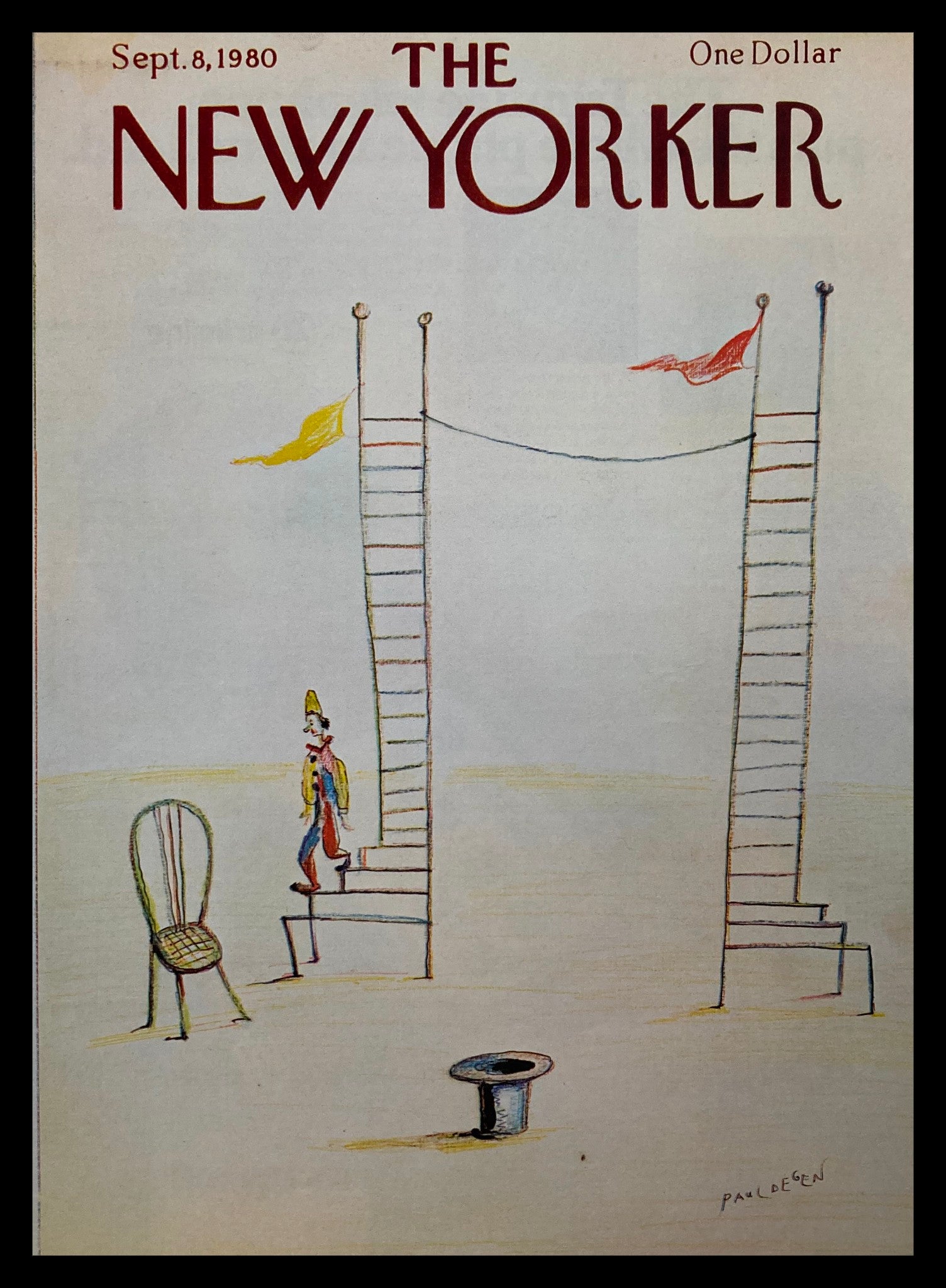 COVER ONLY The New Yorker September 8 1980 Circus by Paul Degen No Label