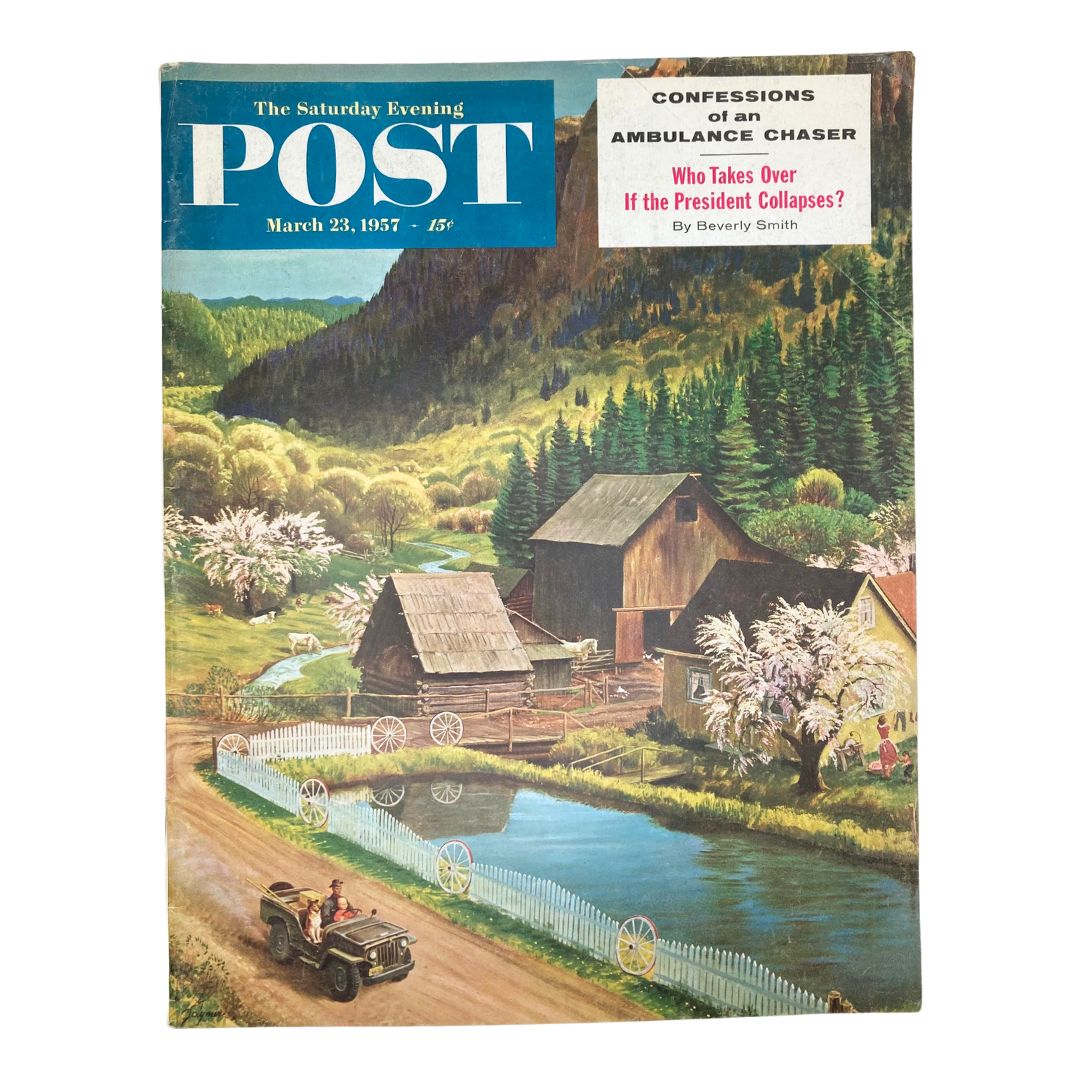 Saturday Evening Post Magazine March 23 1957 Springtime - John Clymer No Label