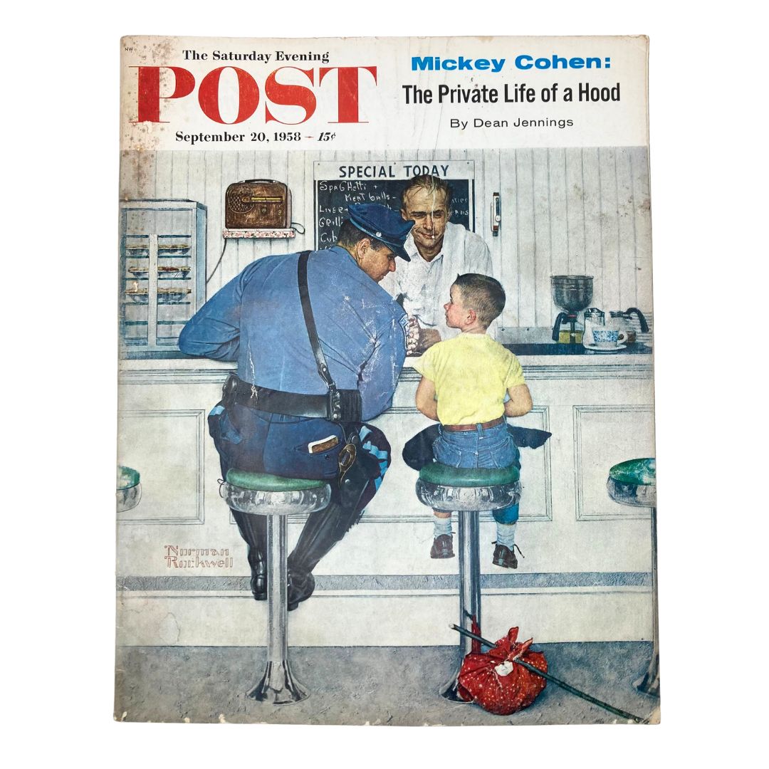 Saturday Evening Post Magazine September 20 1958 Norman Rockwell GD Interior